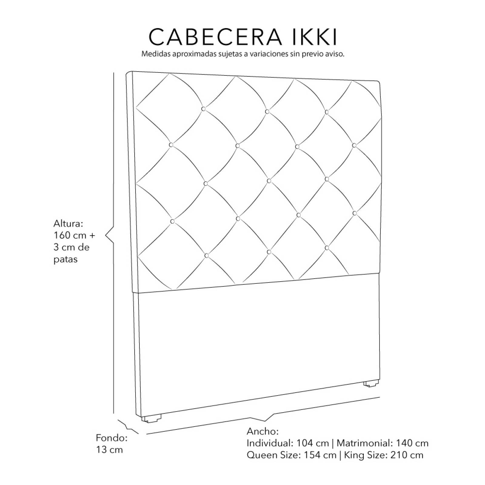 Cabecera Matrimonial Dicasa Ikki Palo de Rosa