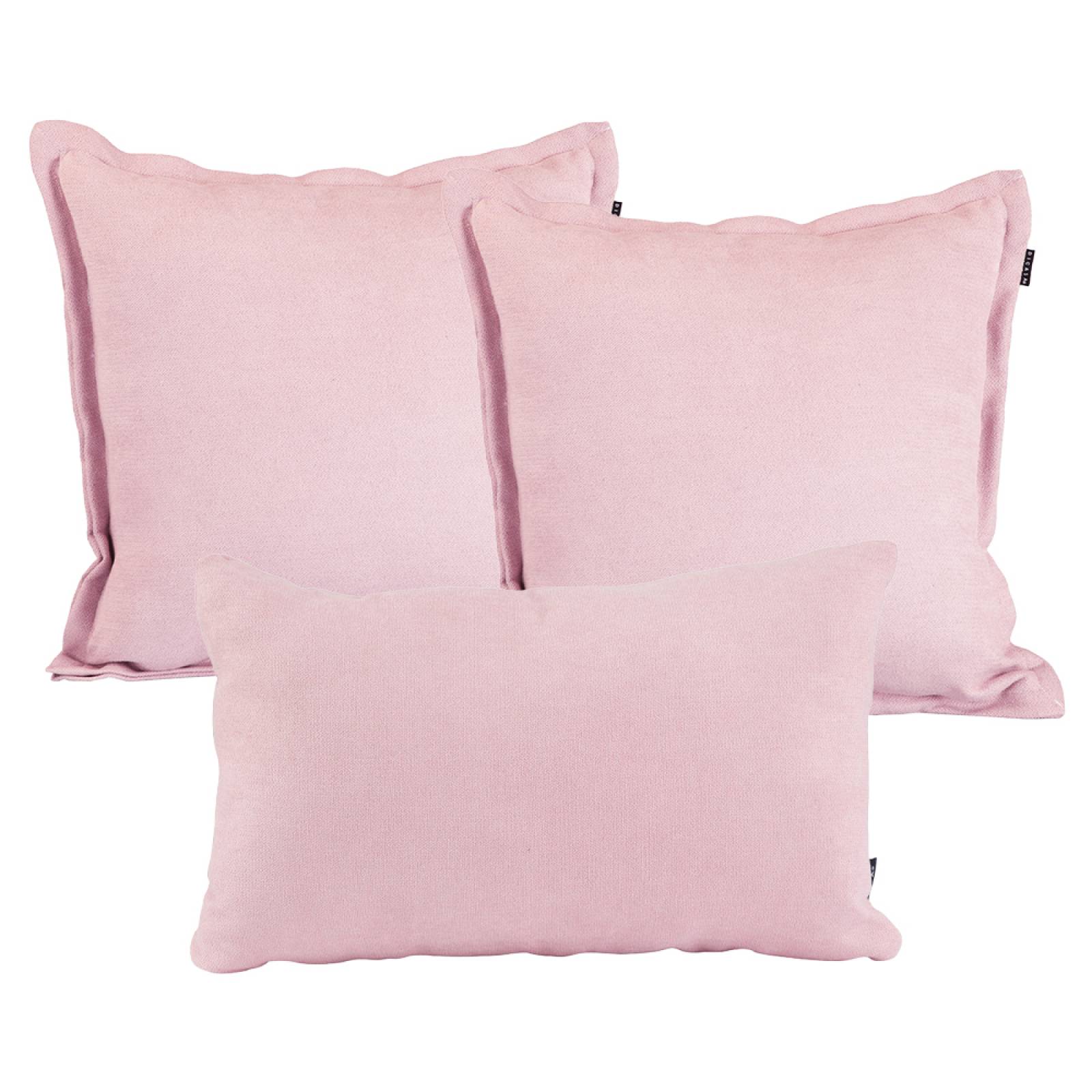 Set de 3 cojines Decorativos Dicasa Kappa y Delta Alessa Rosa