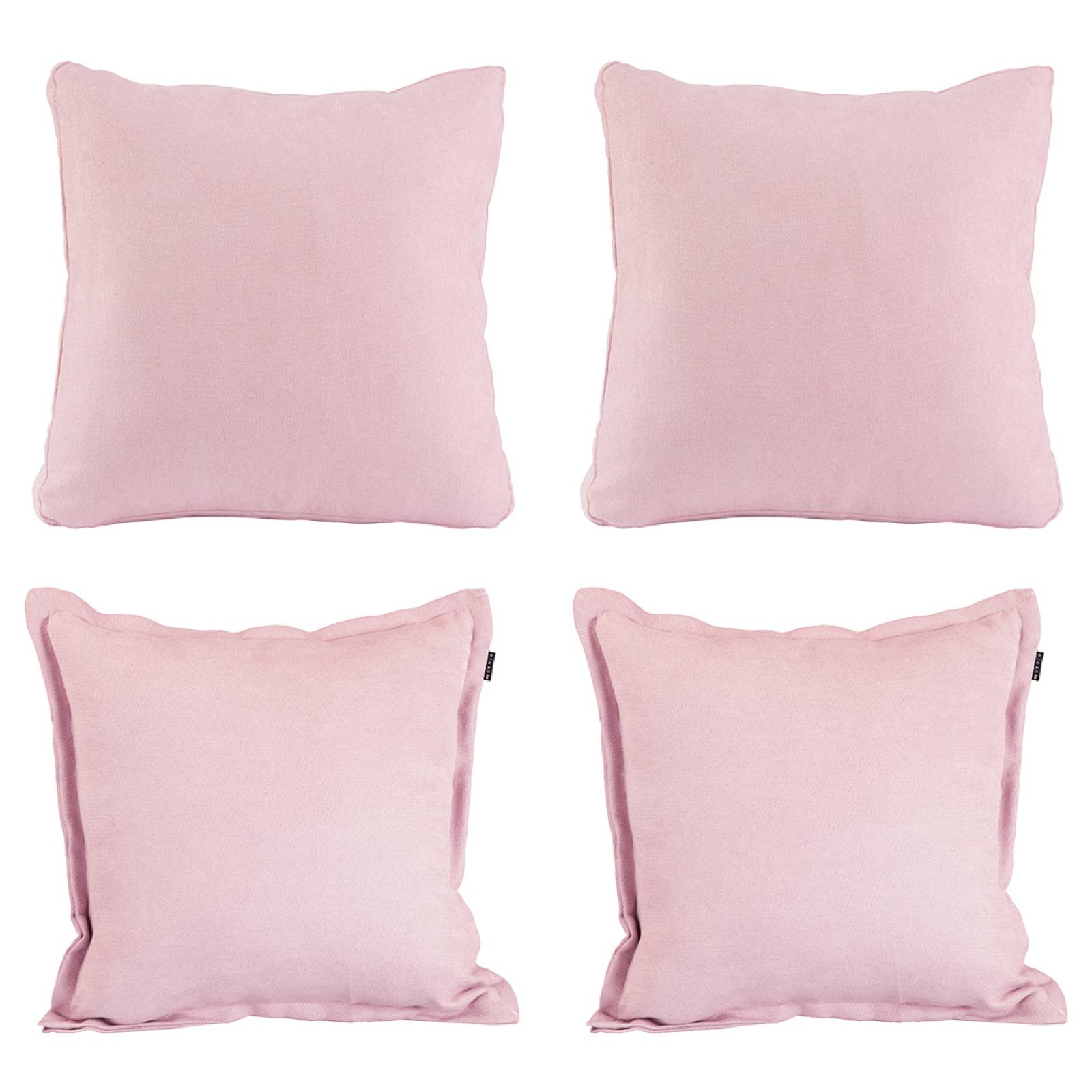 Set de 4 cojines Decorativos Dicasa Kappa y Zita Alessa Rosa