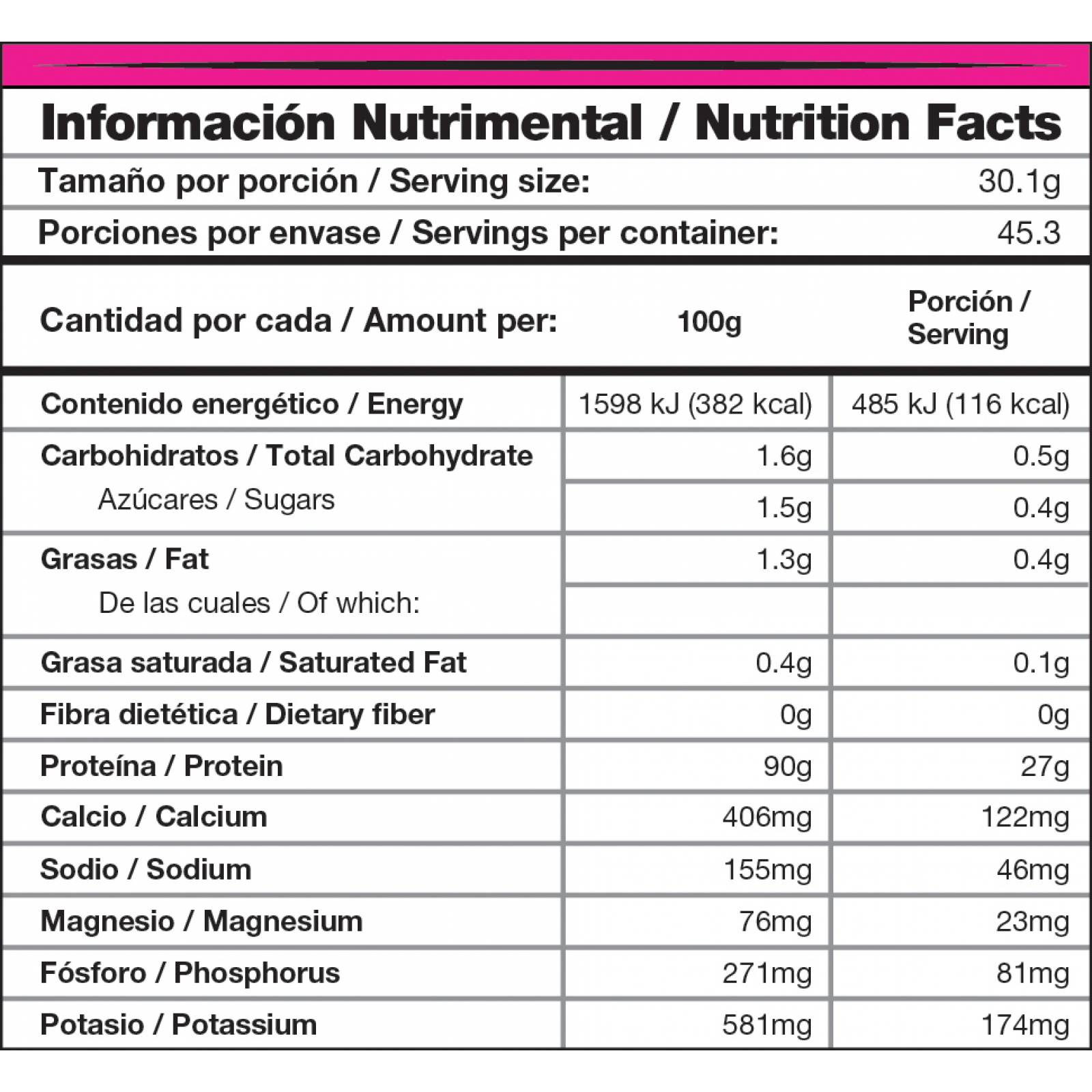 Proteina Mdn Whey Ner Isolate 1300 Gramos - 45 Porciones Sabor Vainilla