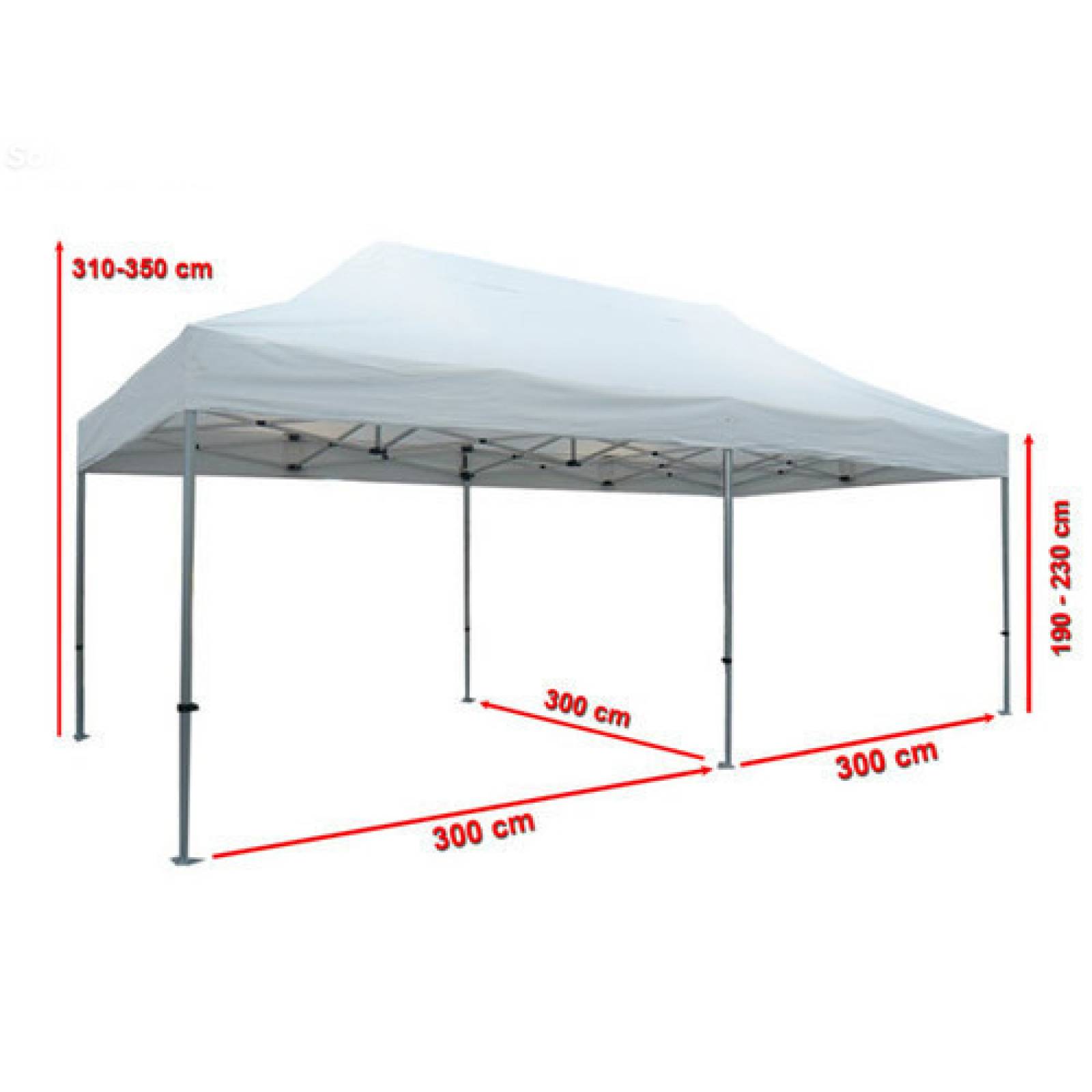 Toldo Plegable 3x6 Acero Reforzado 100 Impermeable