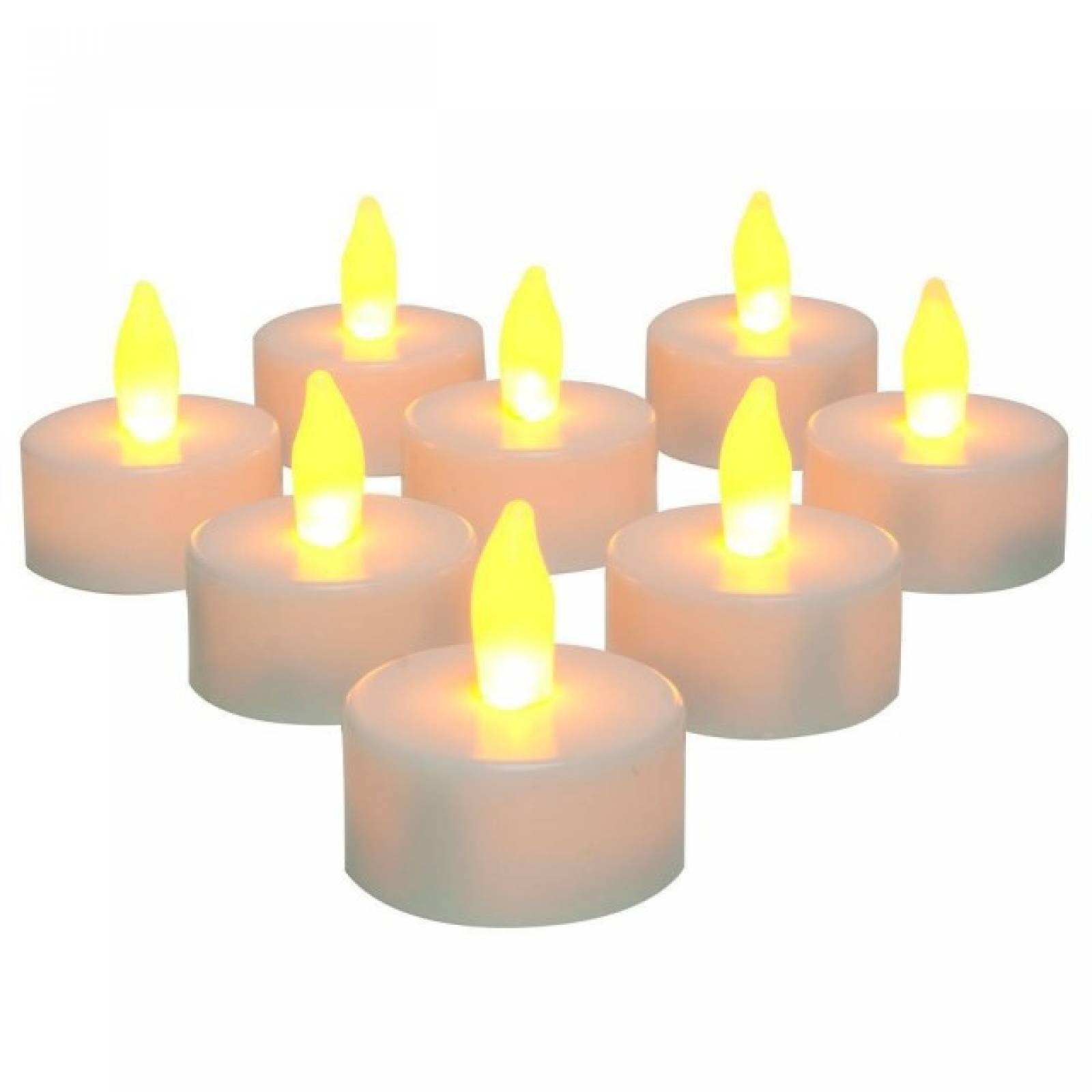 Caja 24 Velas Luz Amarilla Parpadeantes Incl Pila