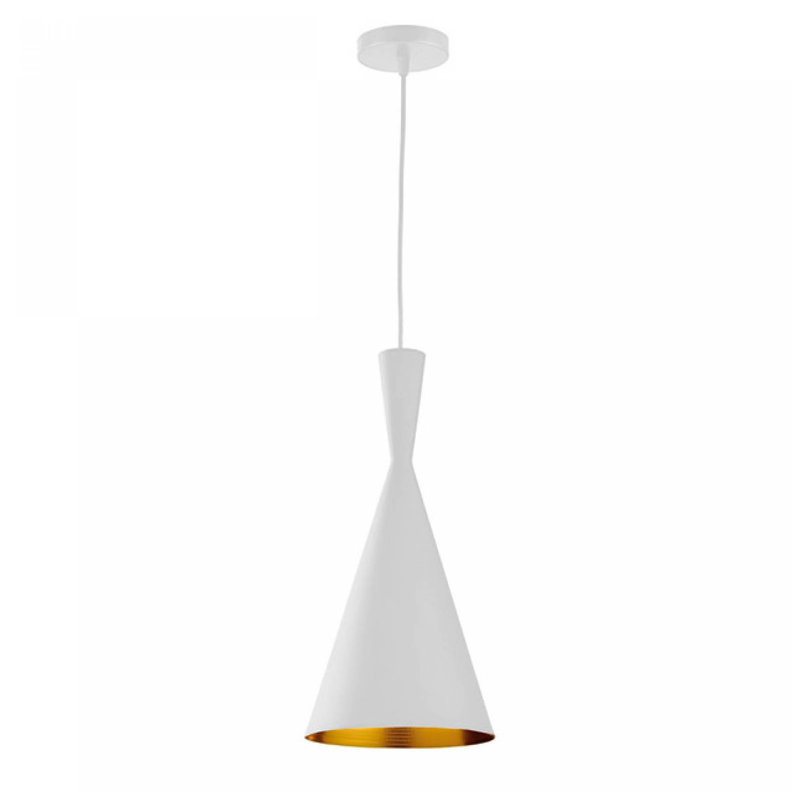 Lamparas de techo colgantes estilo industrial acabado blanco metalico 1CW