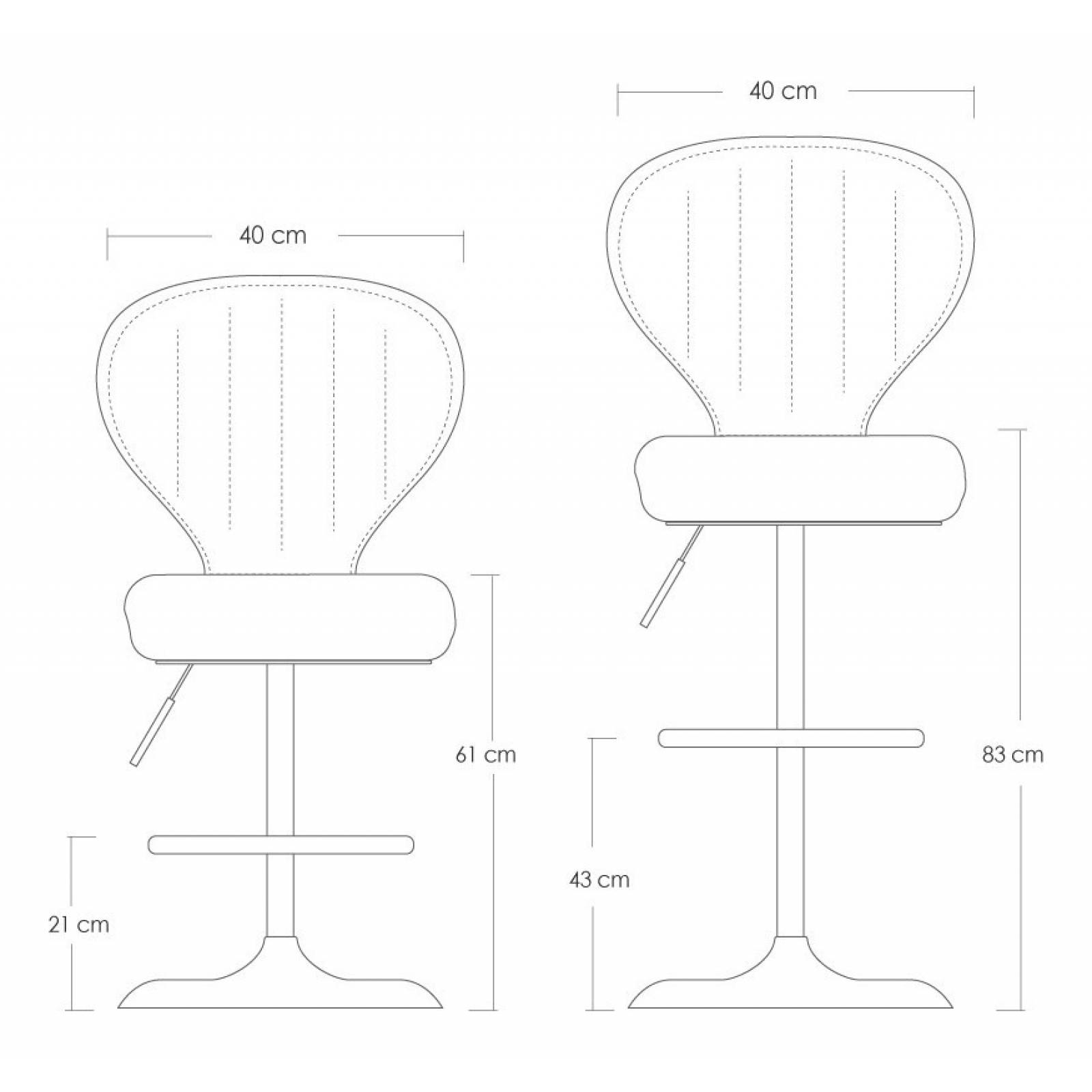 Silla De Bar Taburete Giratorio Con Respaldo Verona