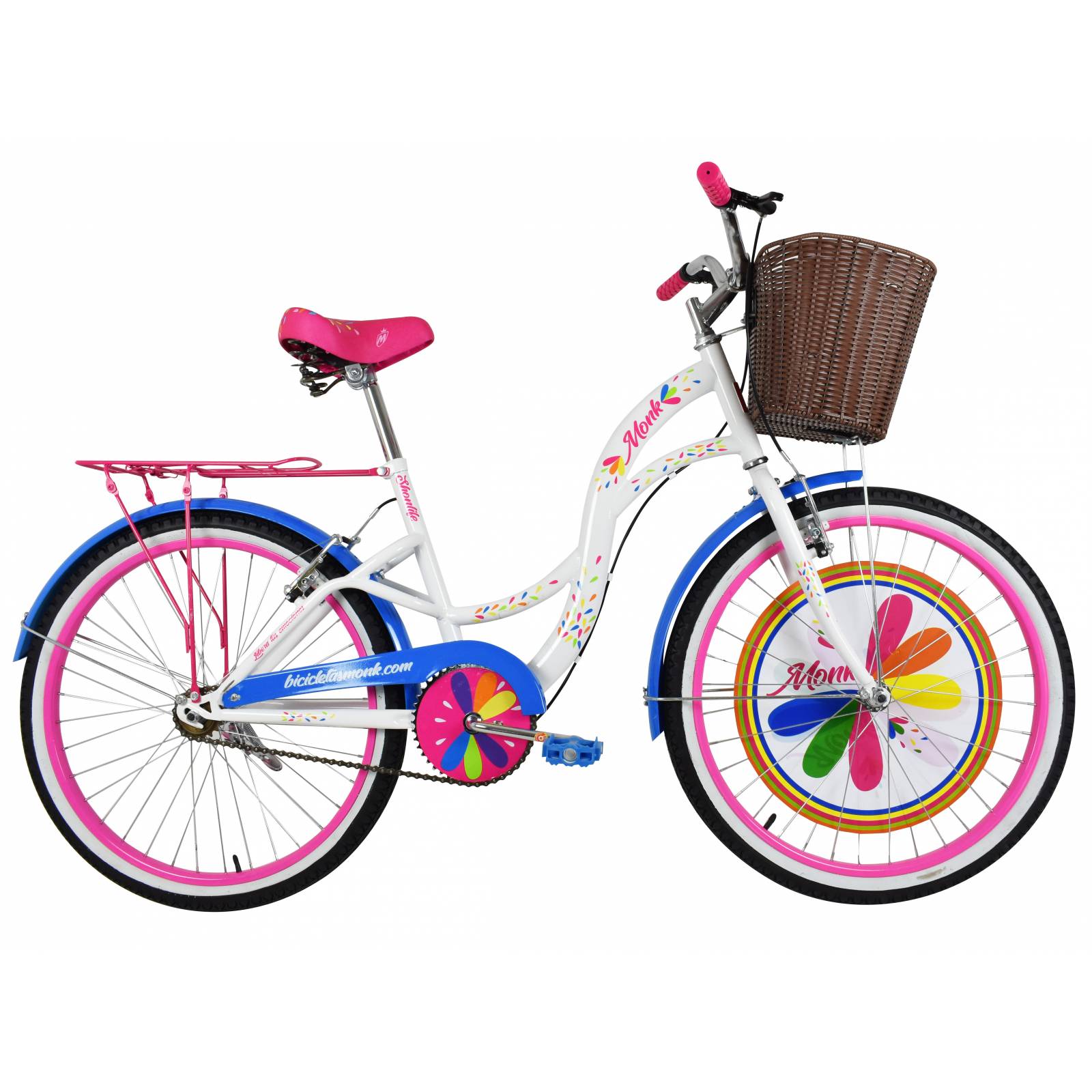 Bicicleta Urbana Shon Life Monk Rodada 24 1 Velocidades Blanca