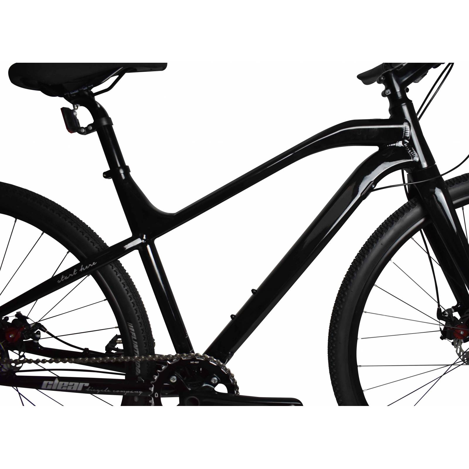 Bicicleta Urbana Hibrida Clear Bike Rodada 700 9 Velocidades Negra