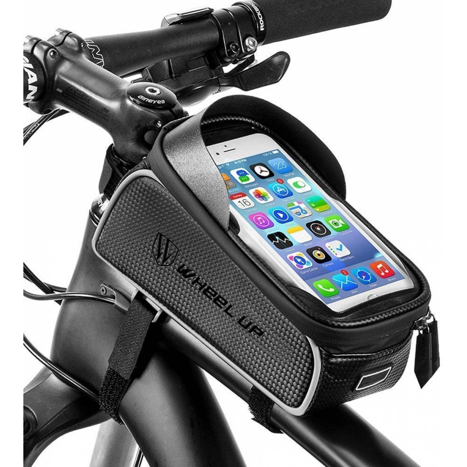 RockBros - Bolsa de Ciclismo con Marco Frontal para Bicicleta, Impermeable, para teléfono Celular, visualización táctil, Compatible con teléfonos de Menos DE 6,0 Pulgadas