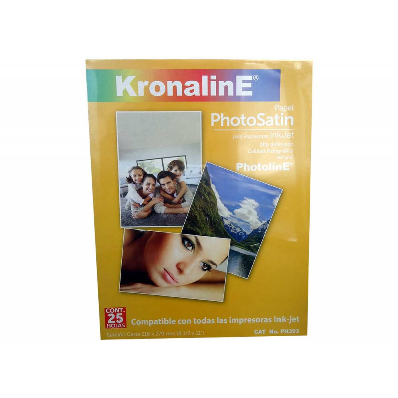 Papel Fotografico KronalinE Ph393 Satinado Carta 25h 260g 