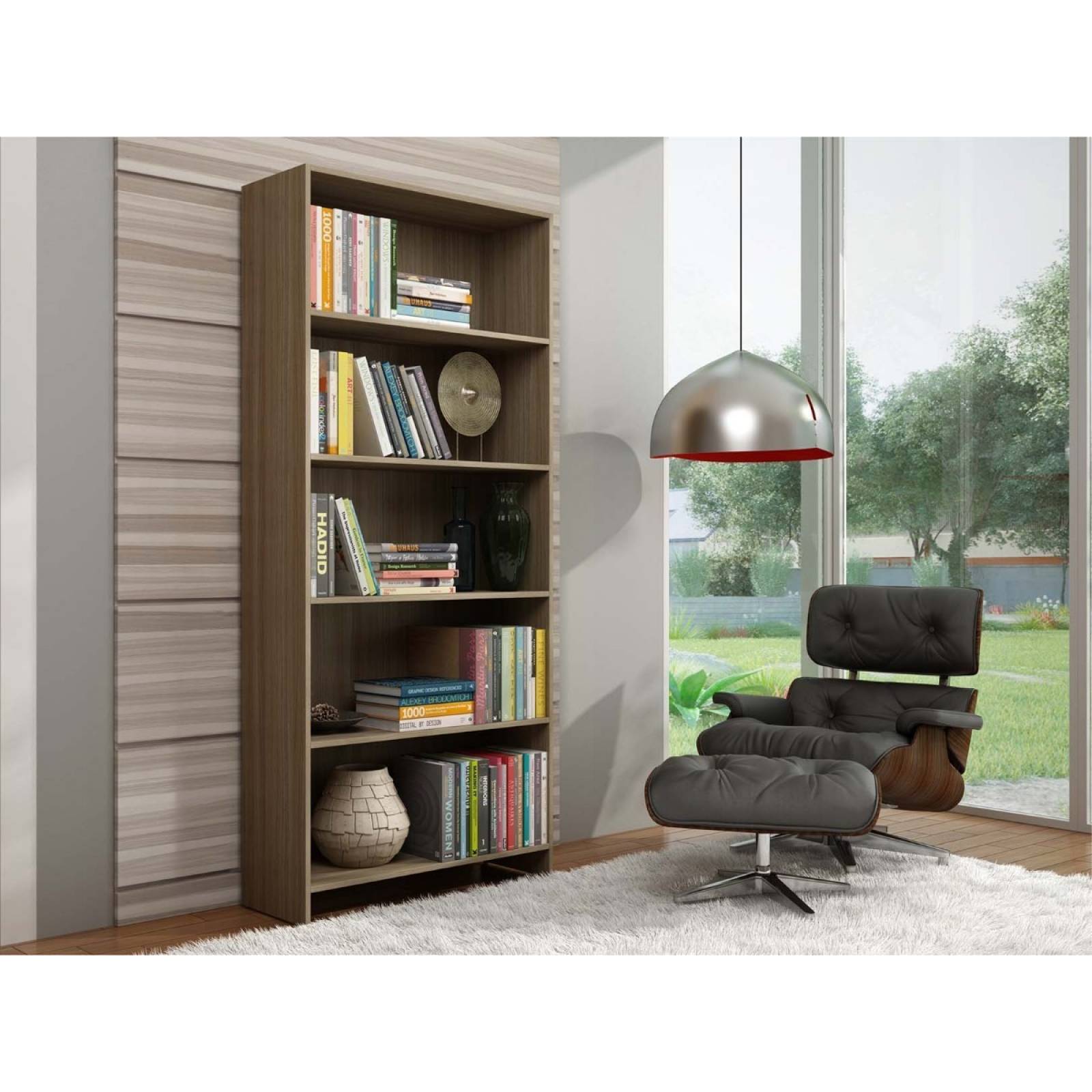 Librero Con 5 Repisas Brv Moveis Office Bl 01a 23 Color Robl