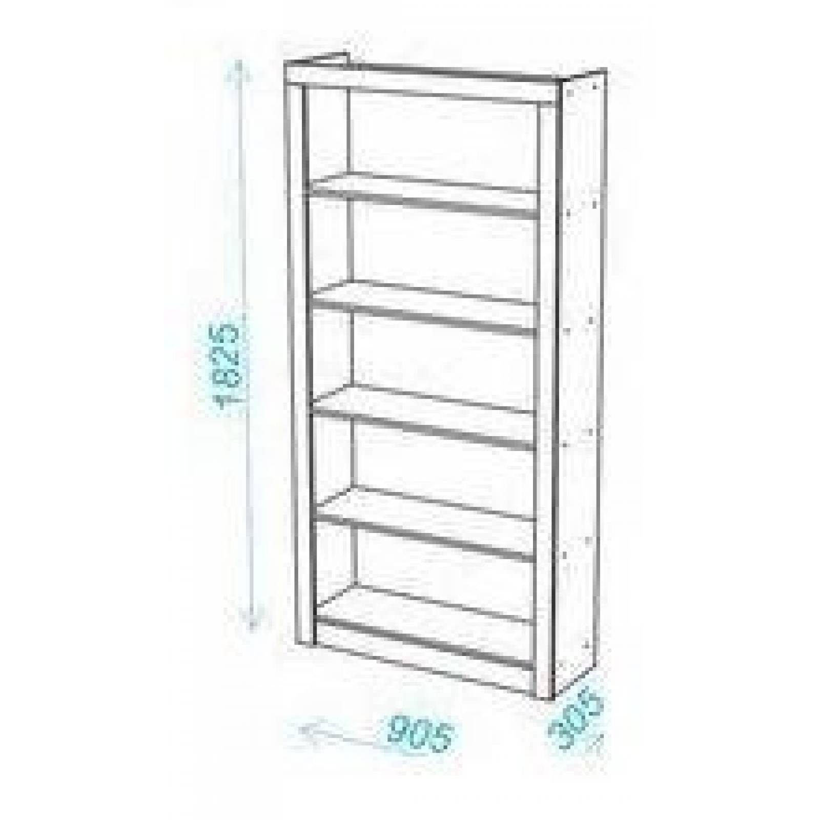 Librero Con 5 Repisas Brv Moveis Office Bl 01a 23 Color Robl