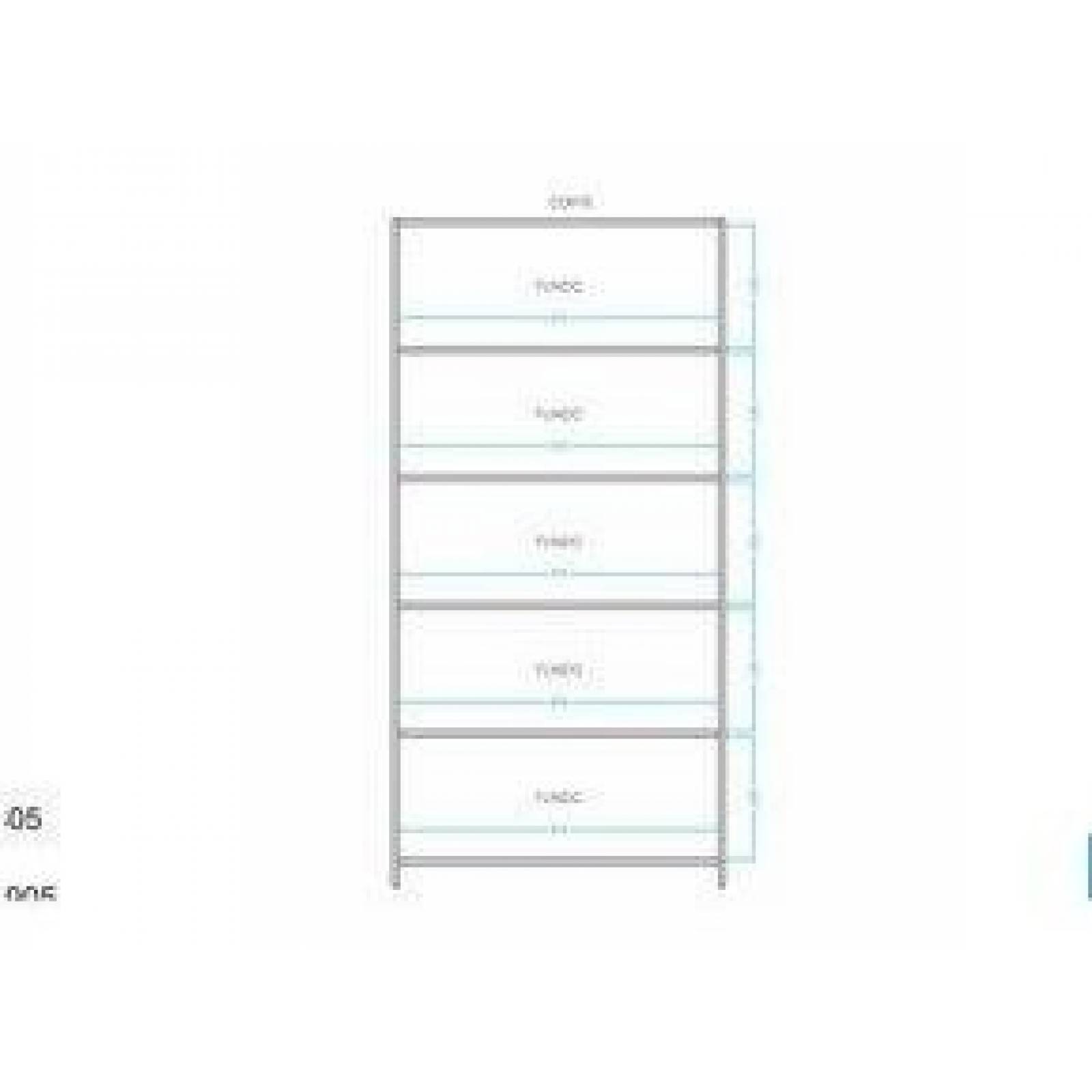 Librero Con 5 Repisas Brv Moveis Office Bl 01a 23 Color Robl