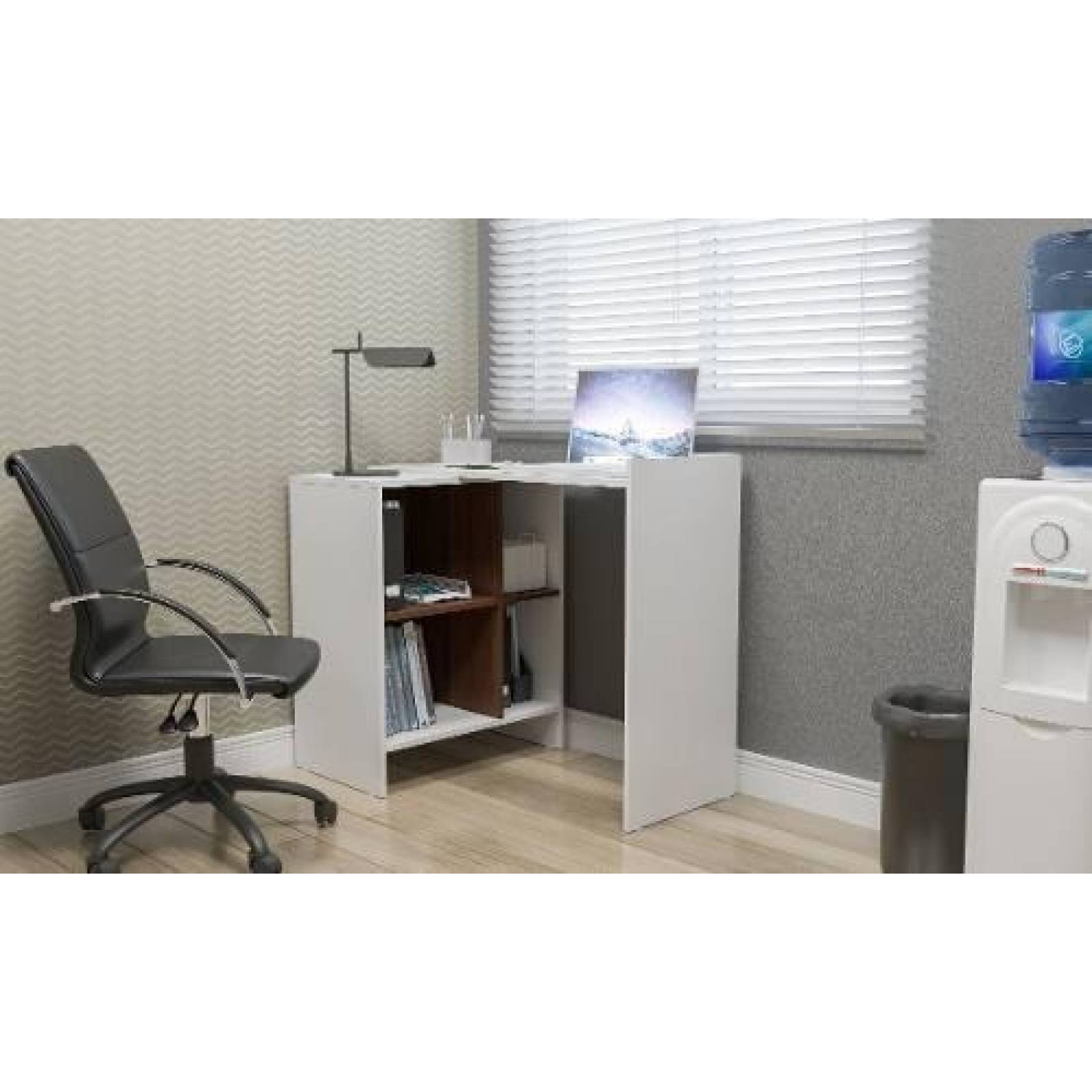 Escritorio L Con Repisas Y Nichos 25620002