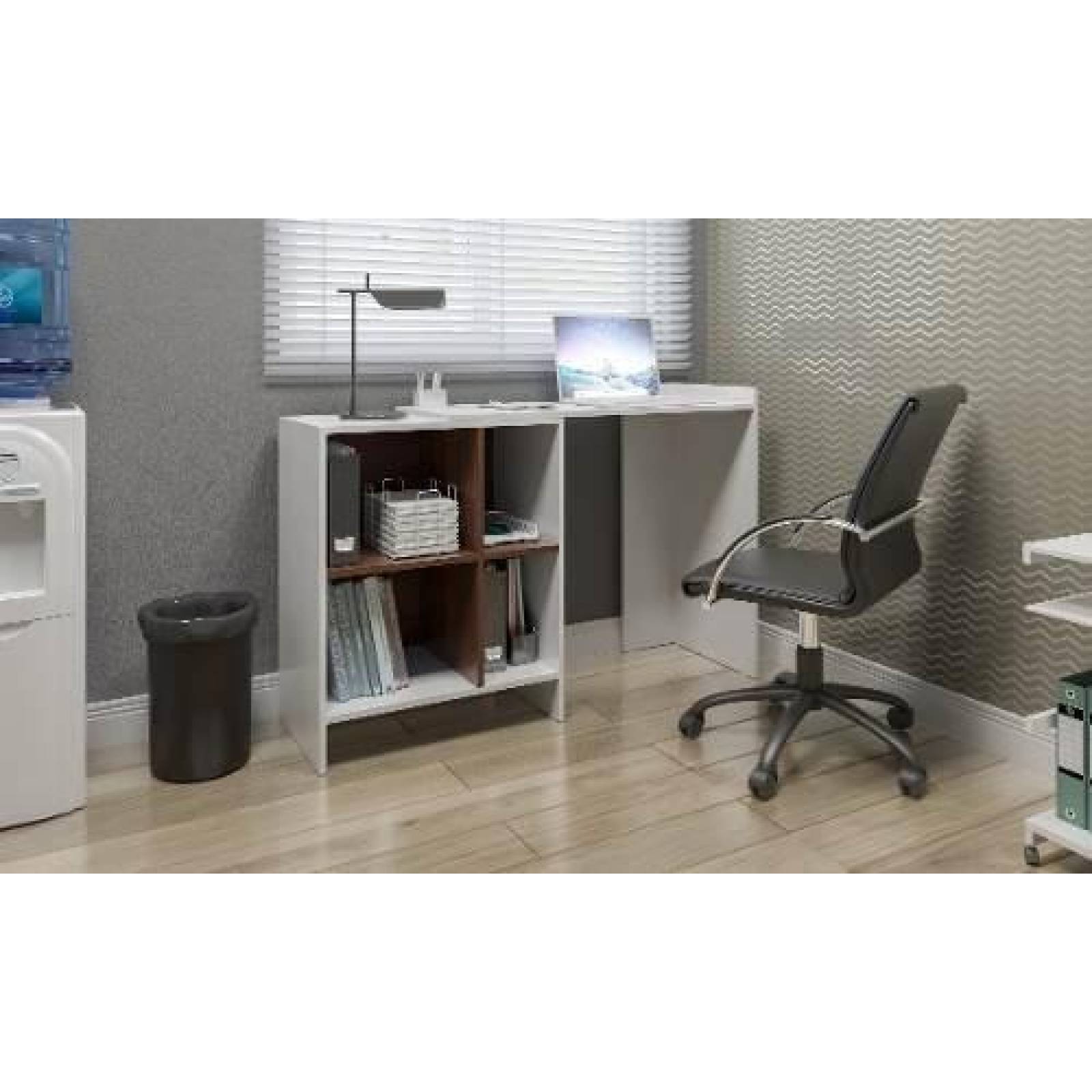 Escritorio L Con Repisas Y Nichos 25620002