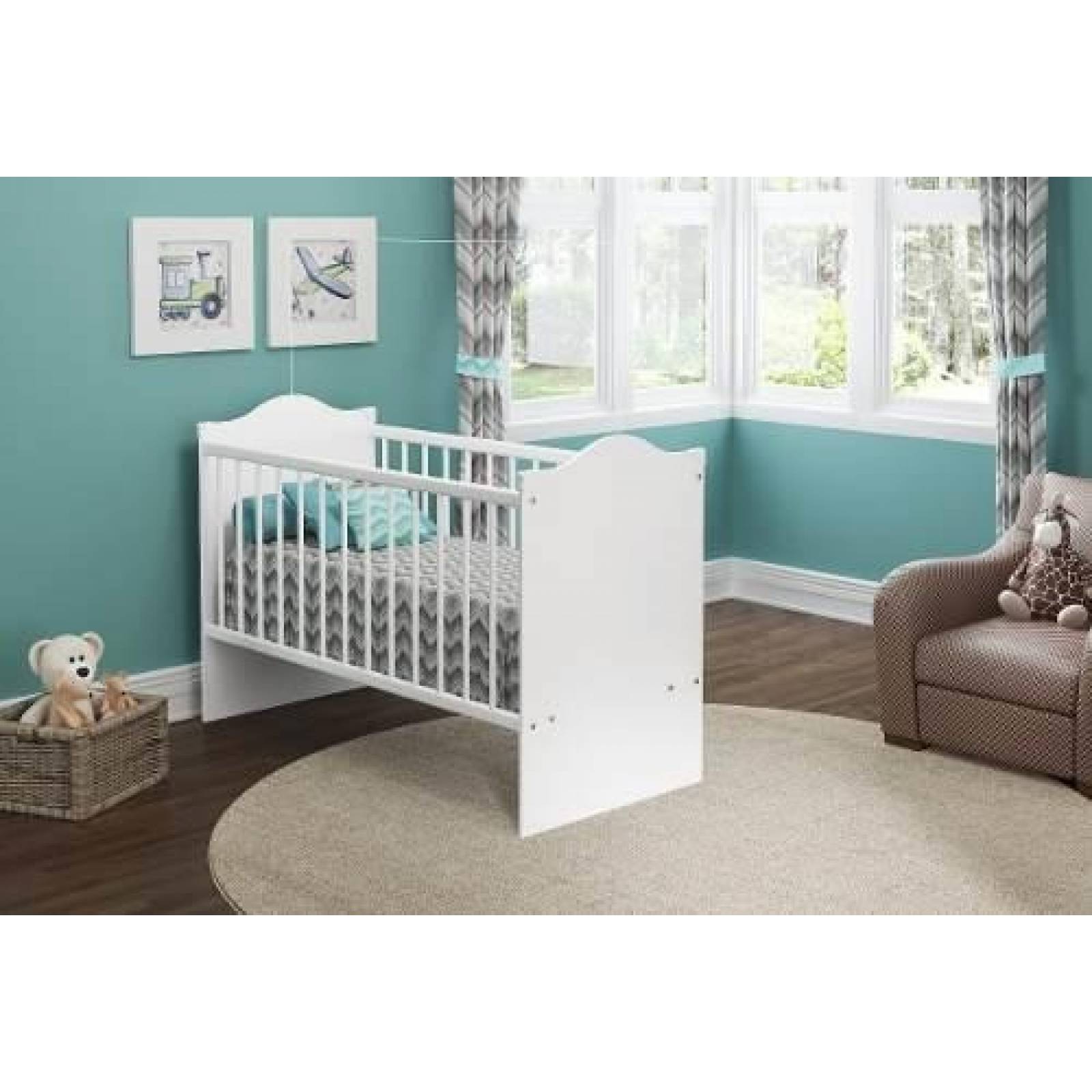 Cuna Para Colchón De 70 X 130 Cm   Blanco Premium 2718156