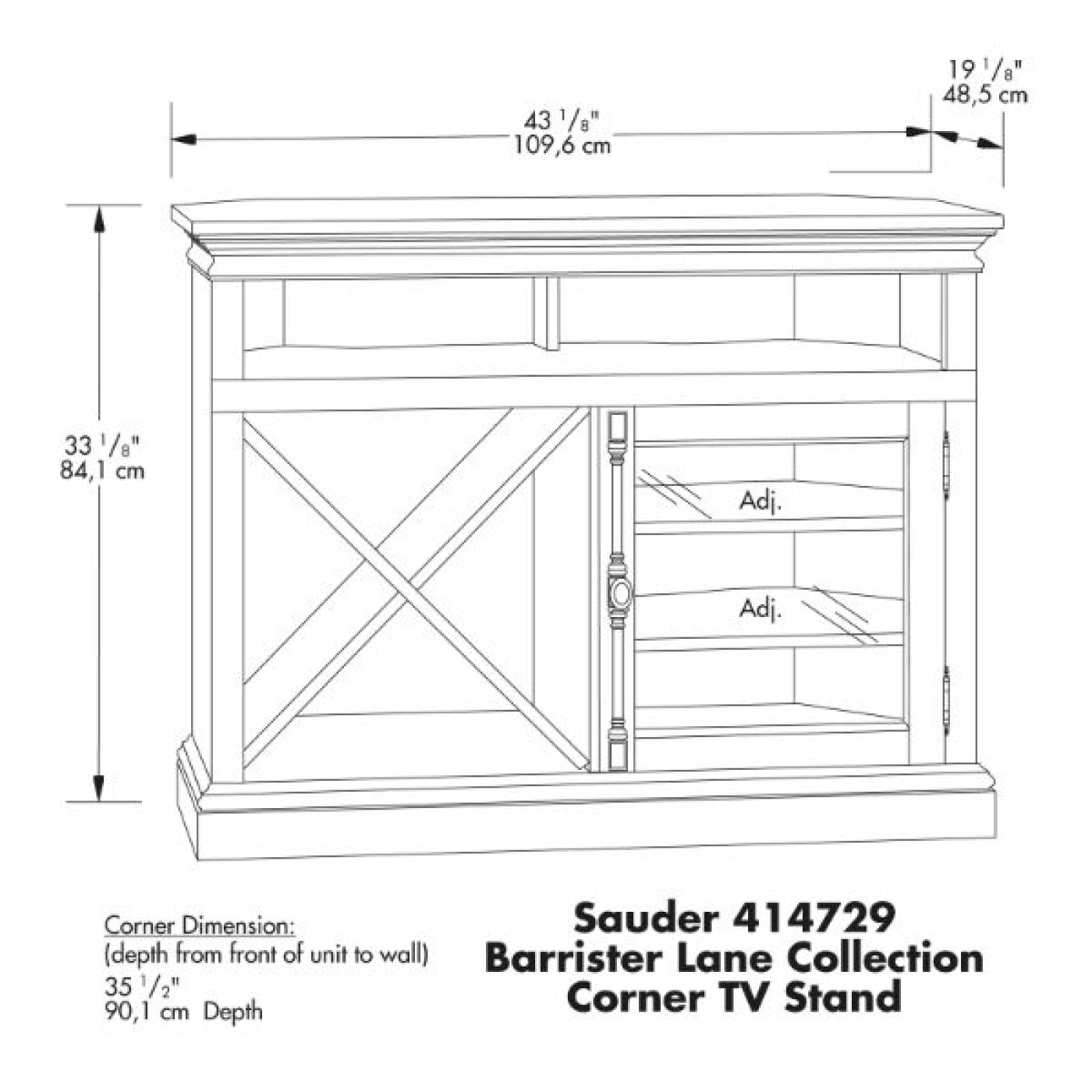 Mueble Tipo Credenza Para TV de hasta 42"pulgadas, con Repisas Ajustables y Puertas de Vidrio Templado