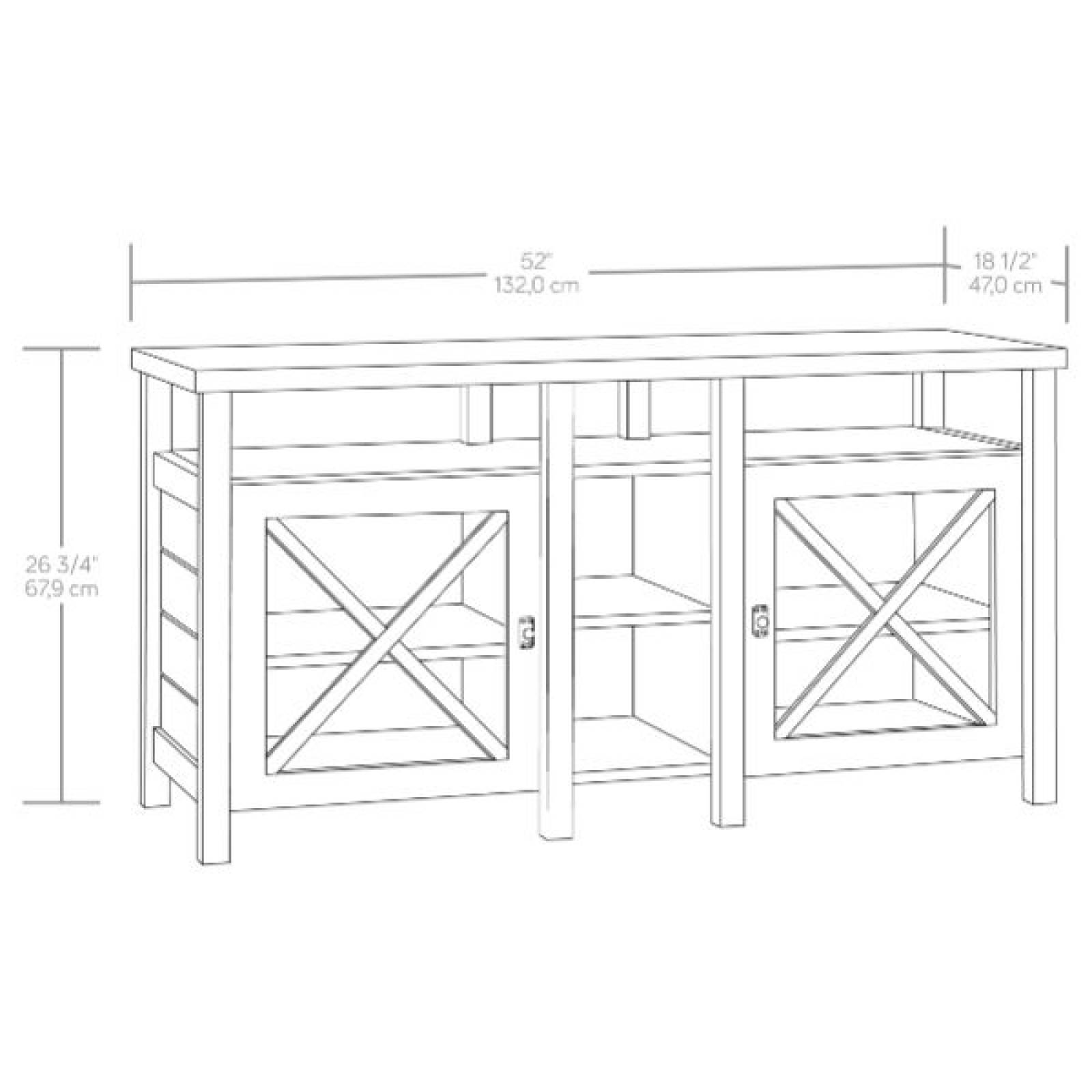 Mueble Para TV de hasta 50"pulgadas, con Repisas ajustables y 2 Puertas