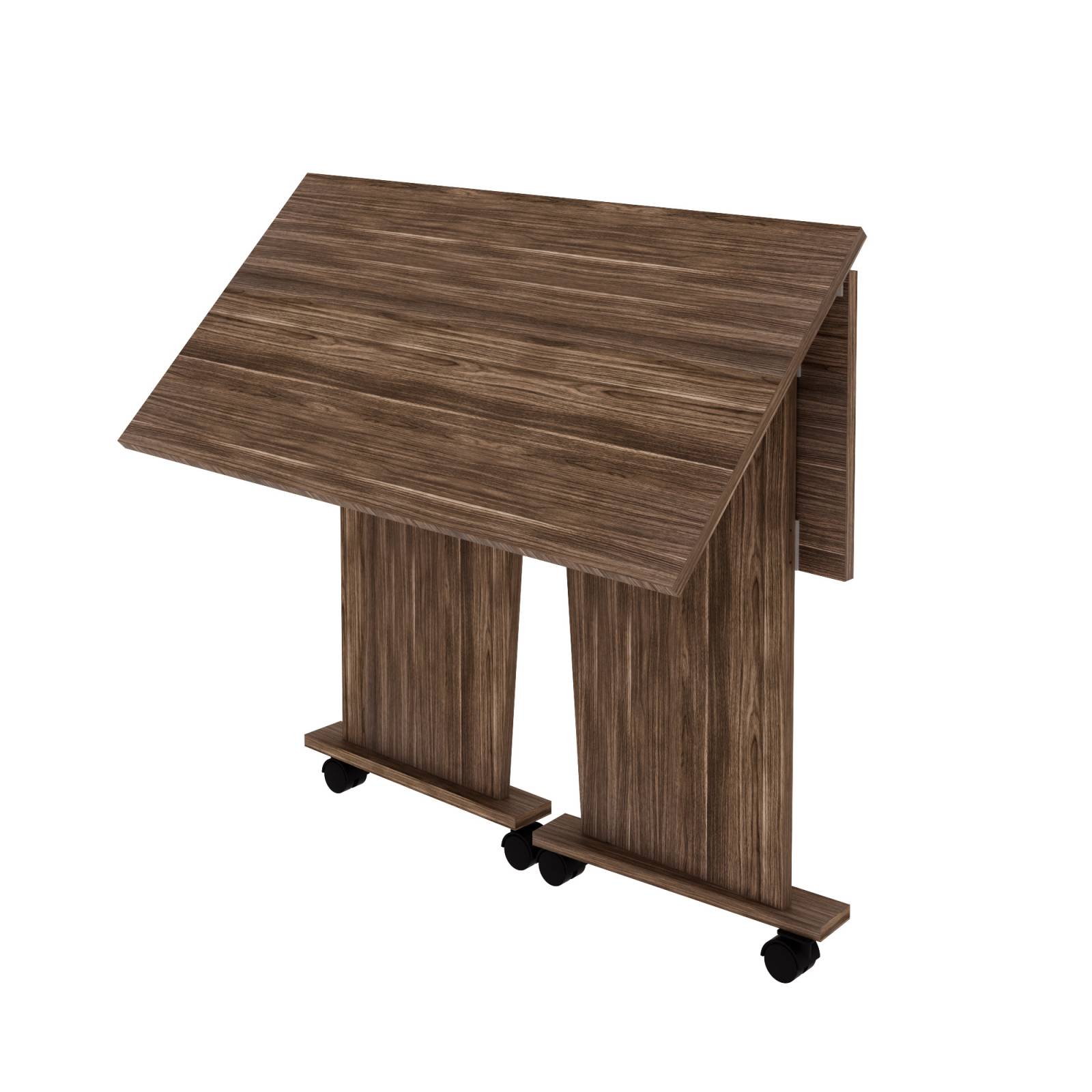 Mueble Escritorio Desmontable c  Ruedas Nogal ME41170006