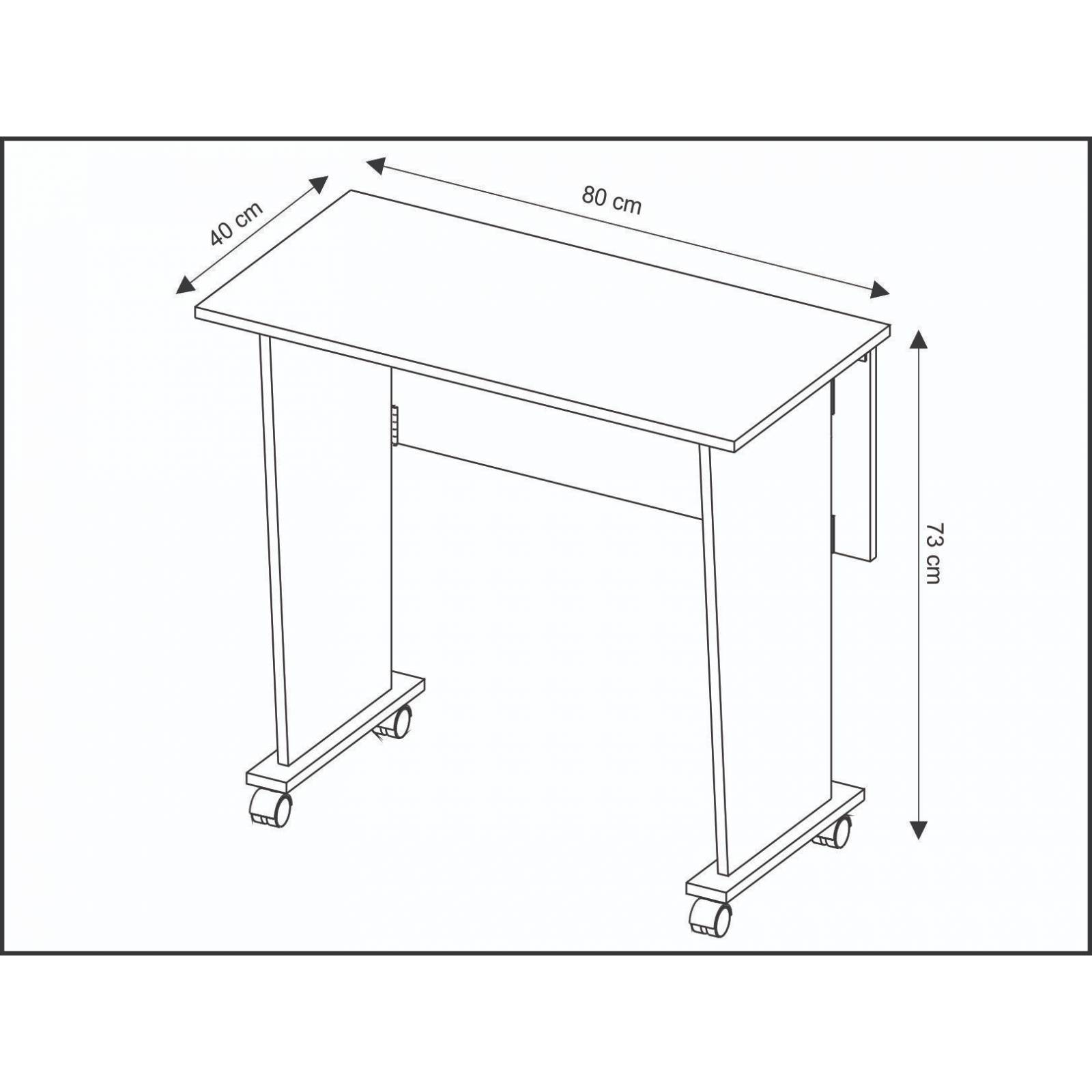 Mueble Escritorio Desmontable c Ruedas Blanco ME41170001