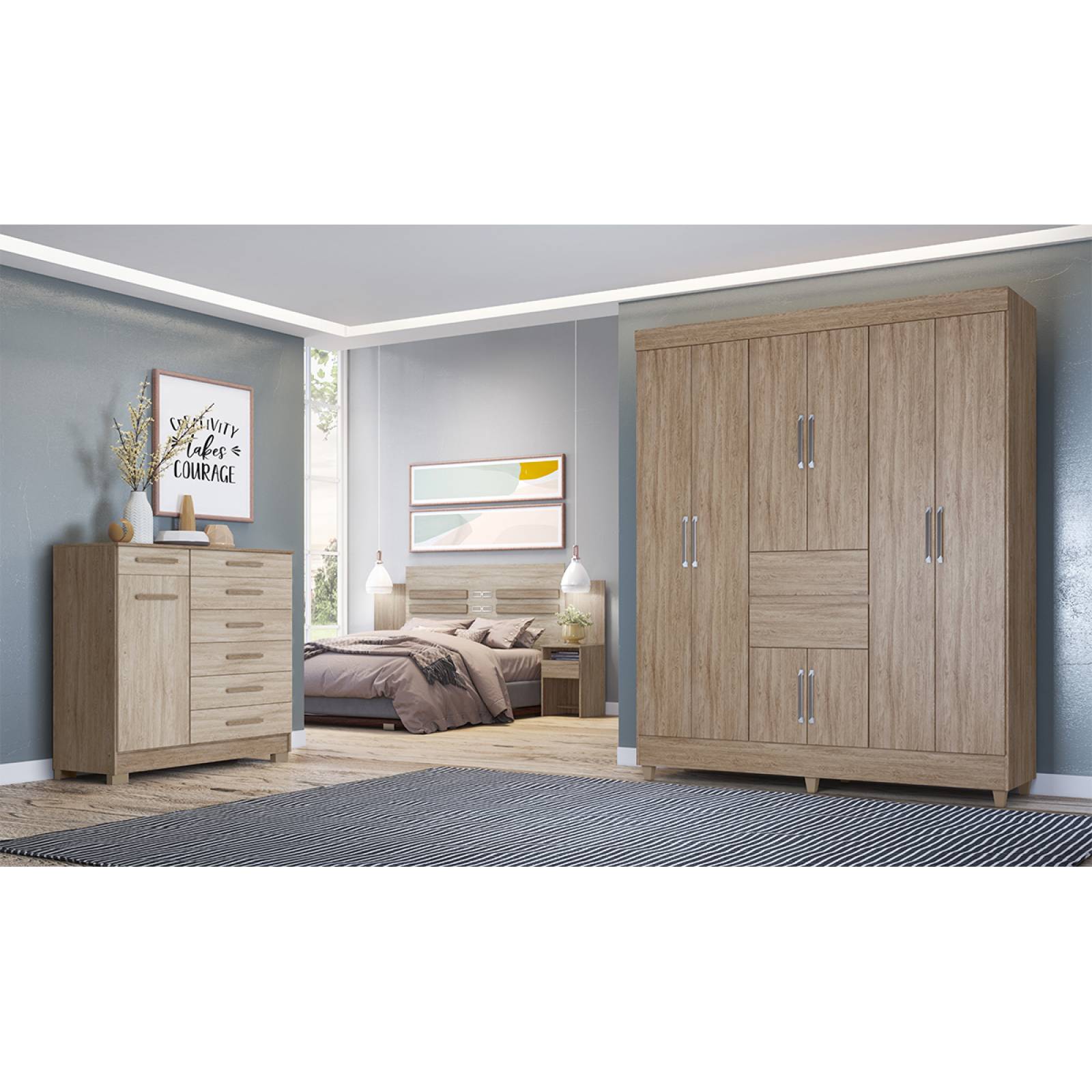 MUEBLE ROPERO 8 PUERTAS LINEA MUNIQUE MODELO 82060 106