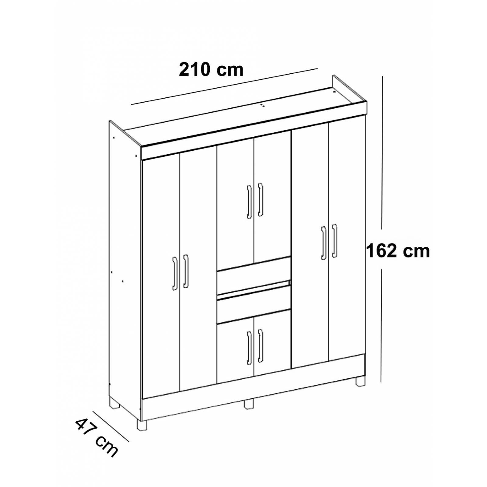 MUEBLE ROPERO 8 PUERTAS LINEA MUNIQUE MODELO 82060 106