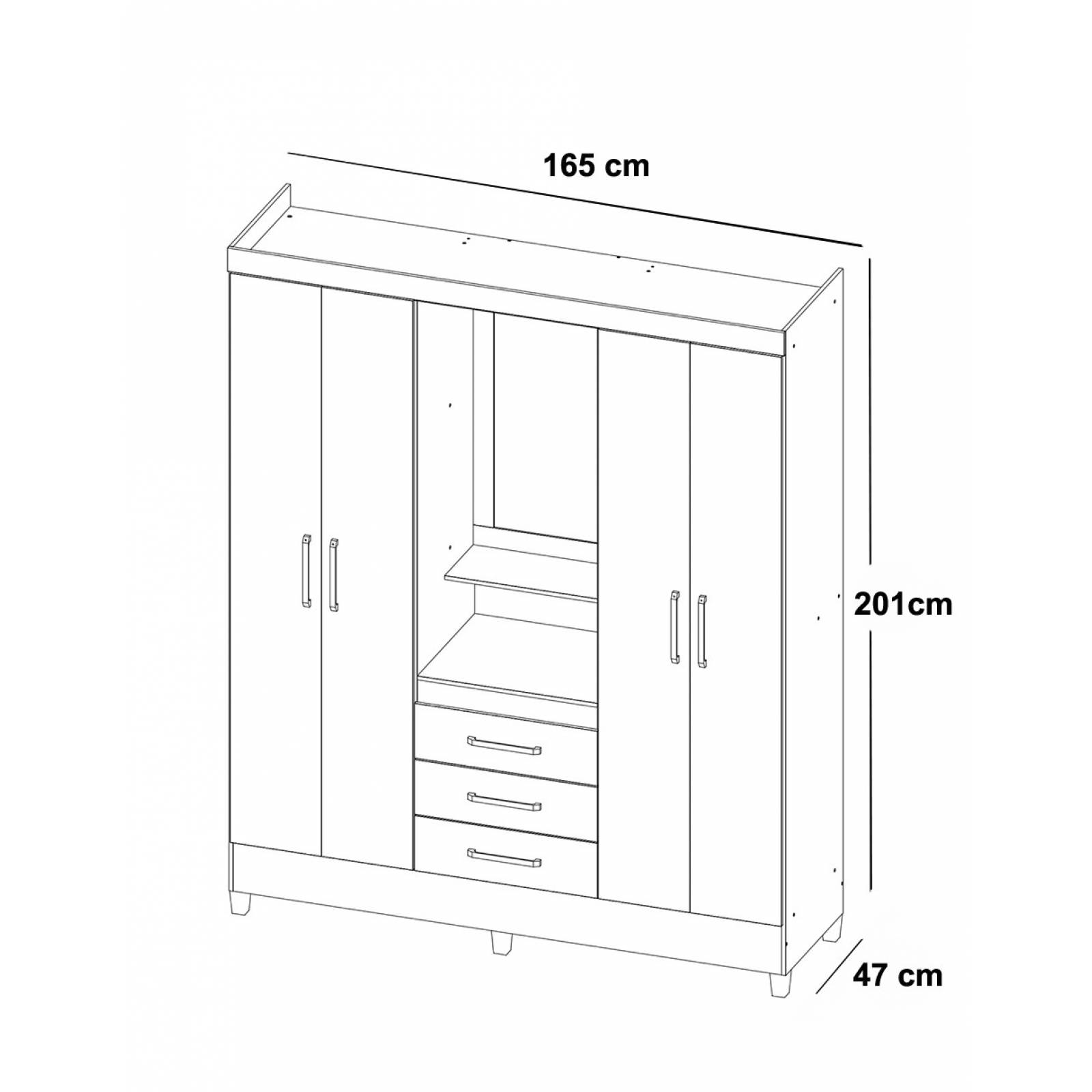 MUEBLE ROPERO CAPELINHA 4P LINEA PERSIA MODELO 43220 108