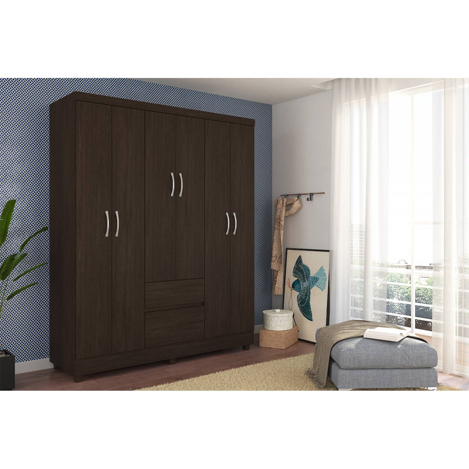 MUEBLE ROPERO DE 6 PUERTAS LINEA FLASH MODELO 62920 105