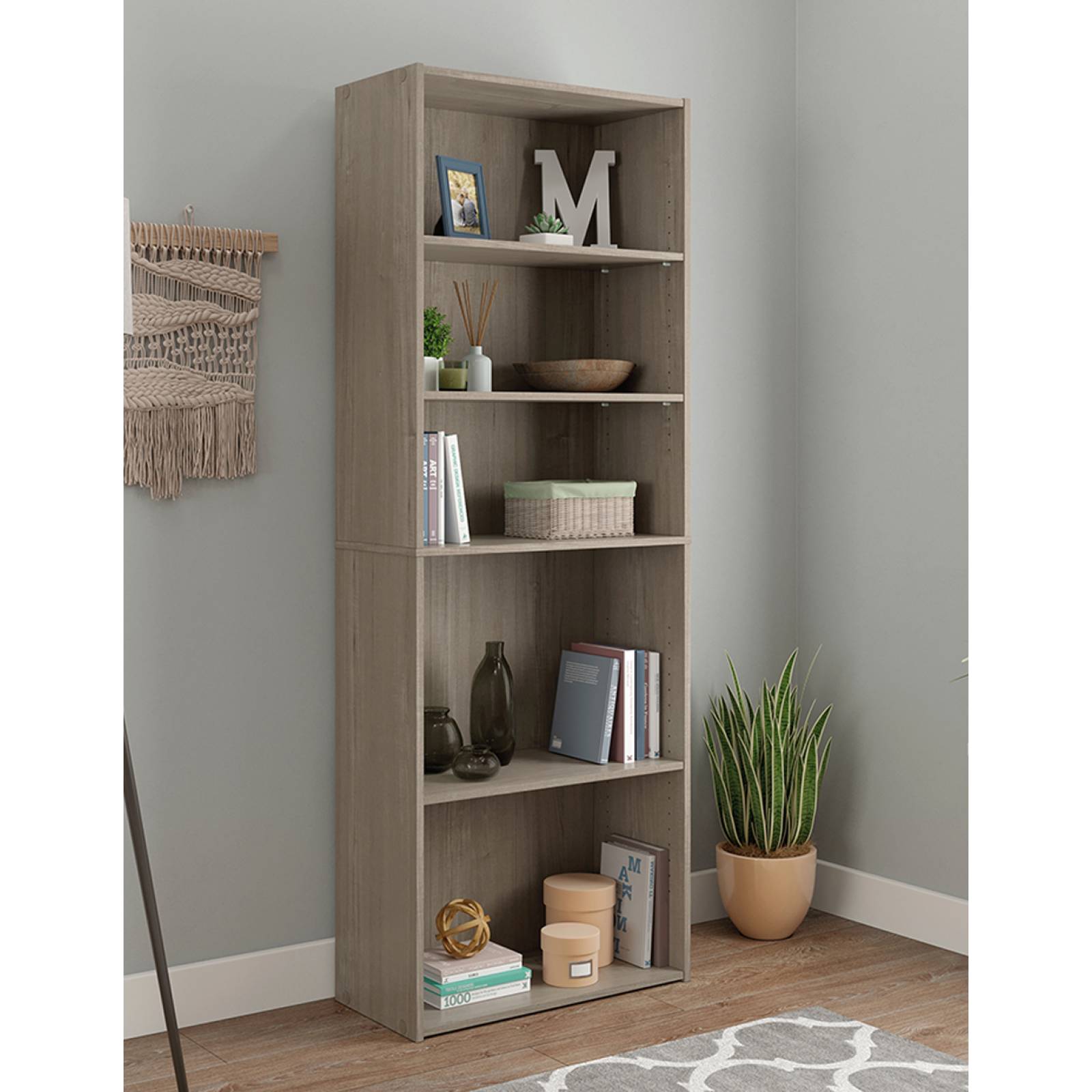 Mueble Librero Alto De 5 Nichos Beginnings 428233