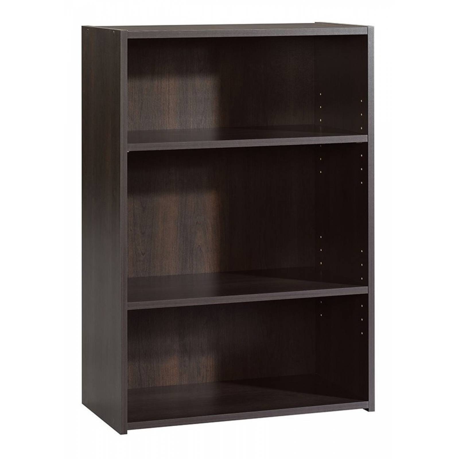 Mueble Librero 3 Repisas Color Chocolate Armable 409086m