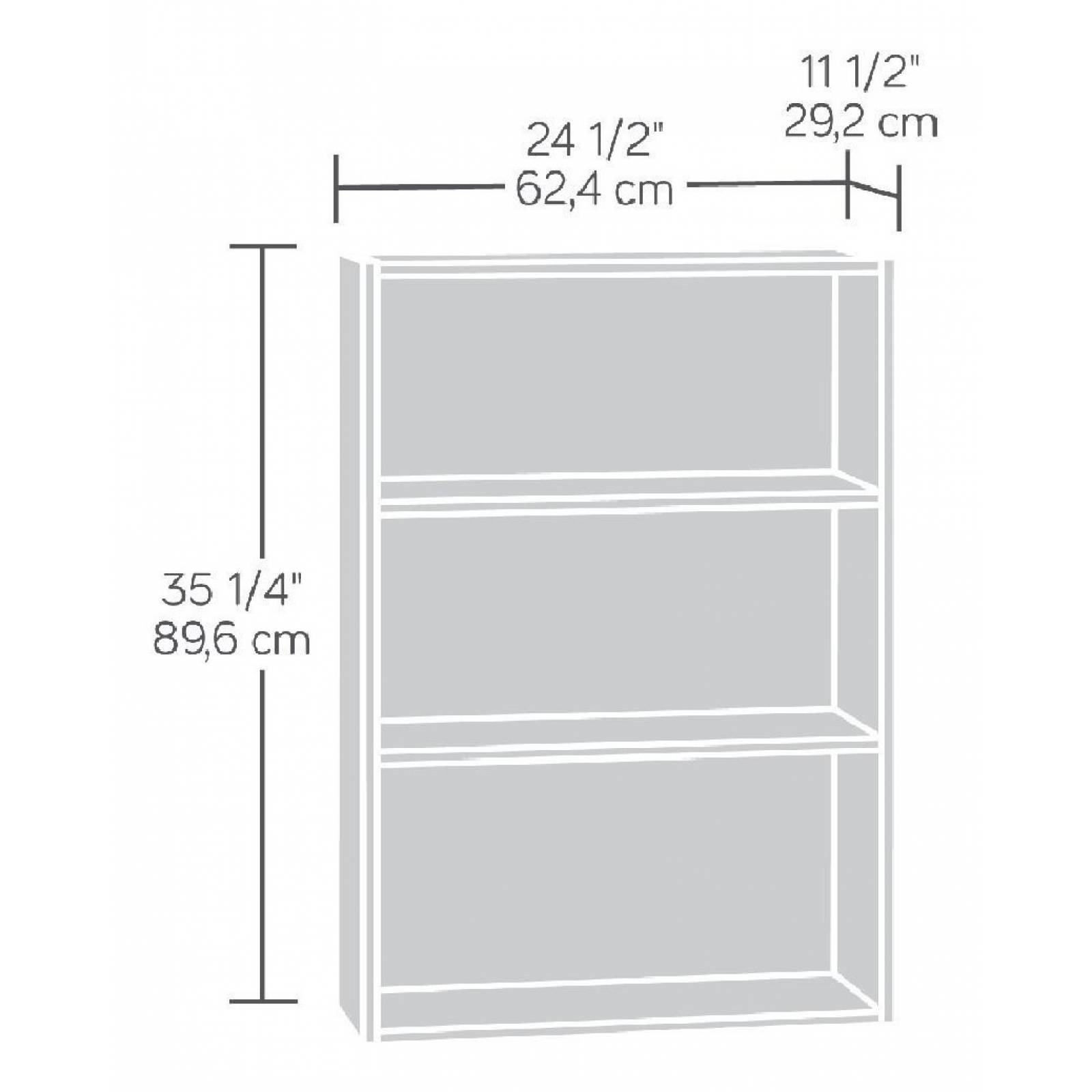 Mueble Librero 3 Repisas Color Chocolate Armable 409086m
