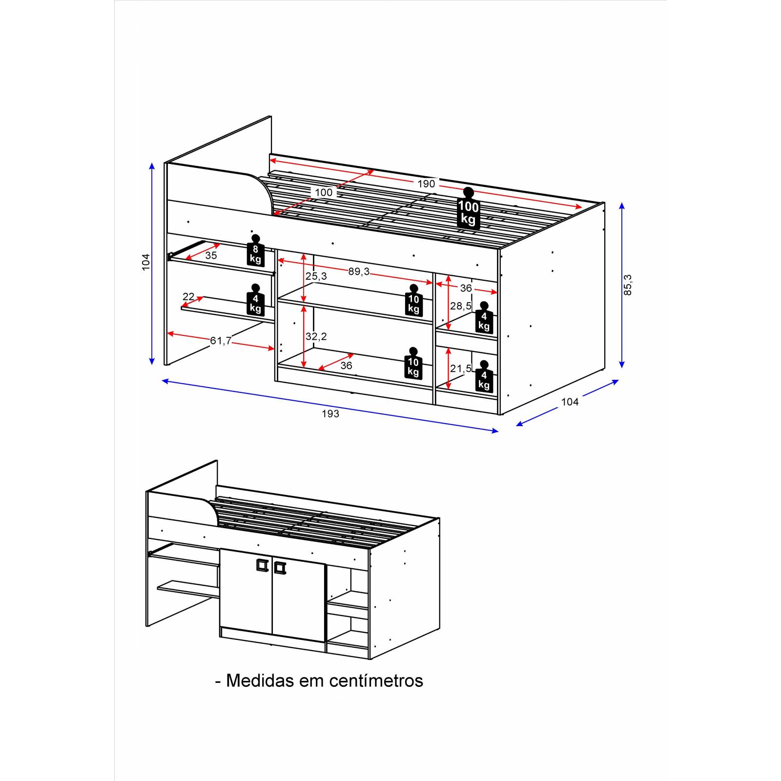 Mueble Cama Multifuncional Modelo 25460002