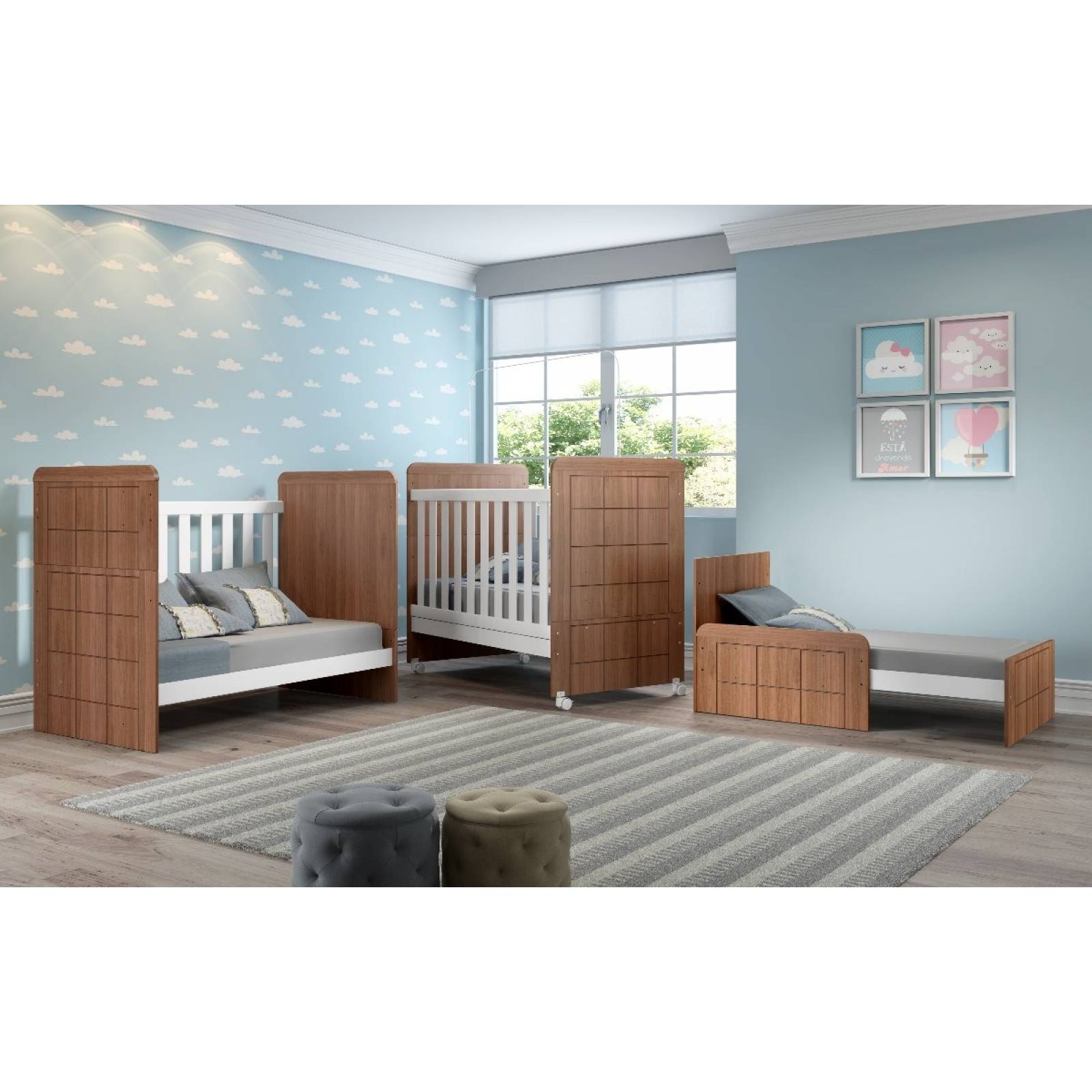 Mueble Cuna Convertible 3 En 1 Cuna Y Sofa  512rf002