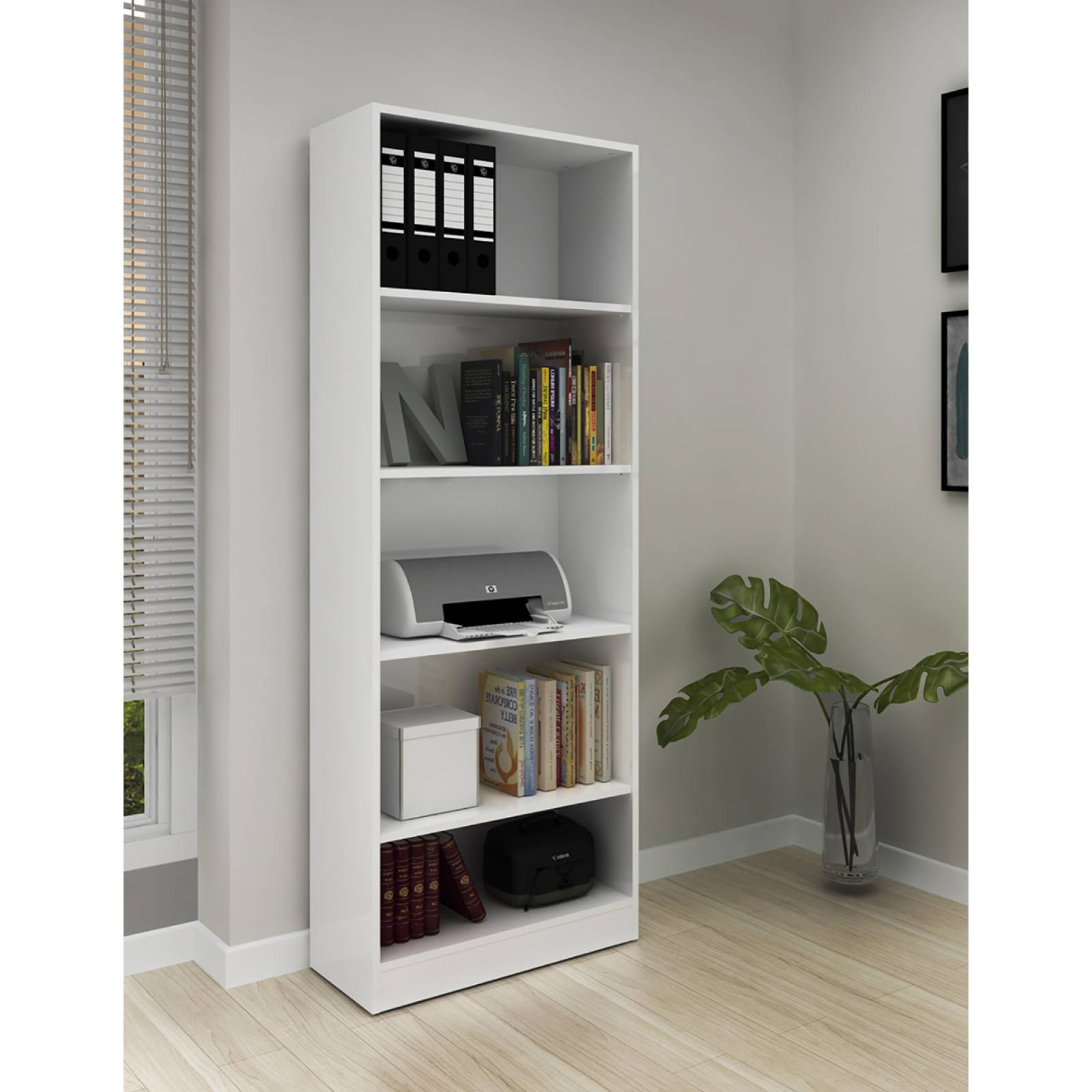 Mueble Librero Gabinete Oficina Blanco ME41410002