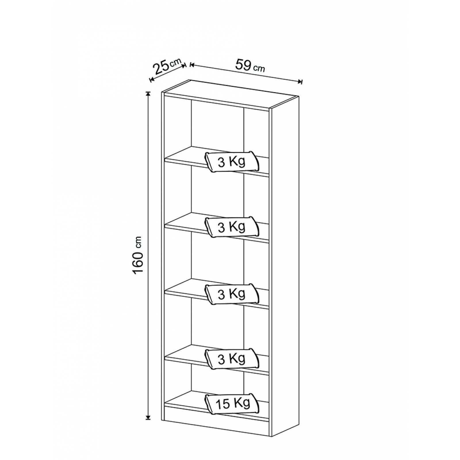 Mueble Librero Gabinete Oficina Blanco ME41410002