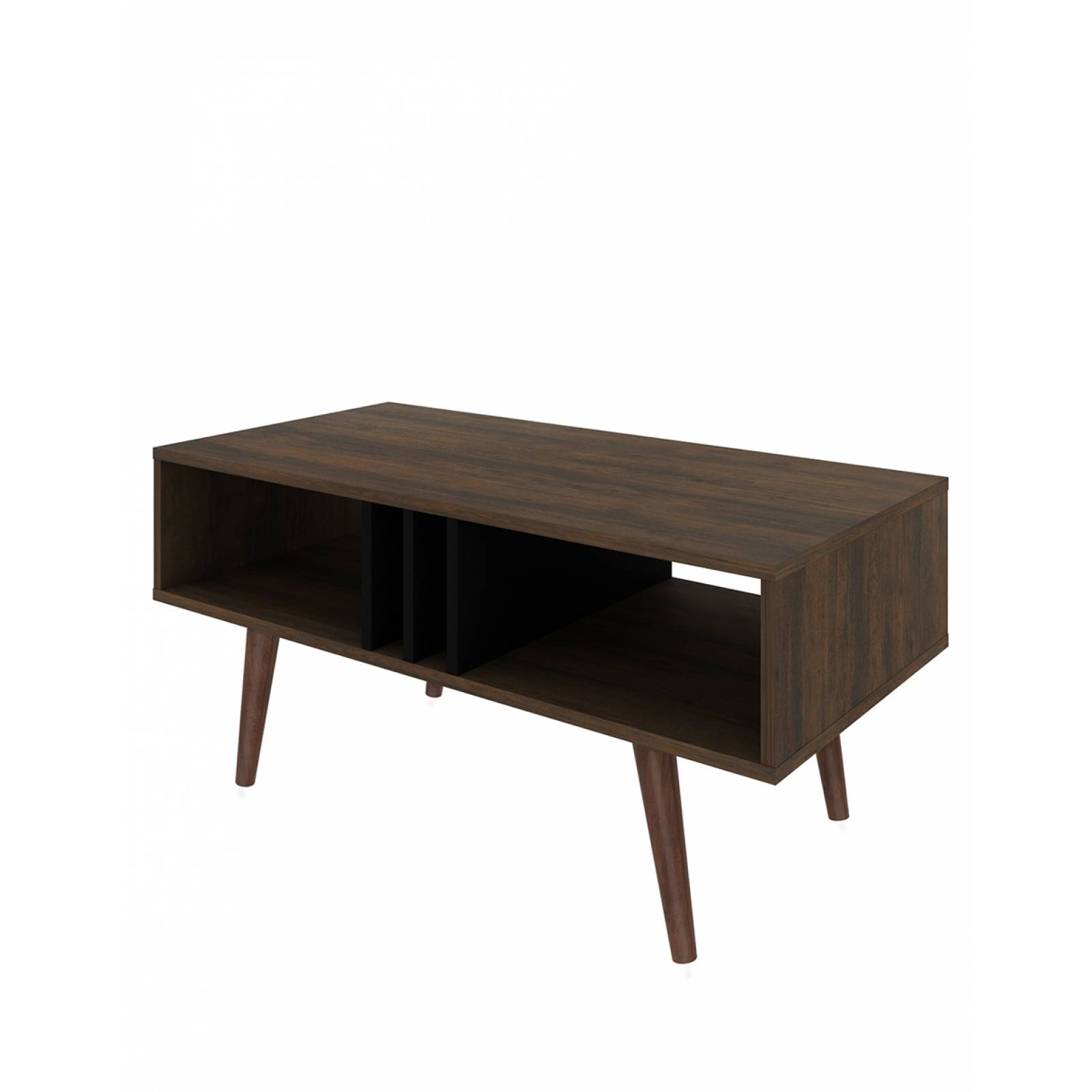 Mesa de Centro con Nichos Color Rustico Modelo MC22260004