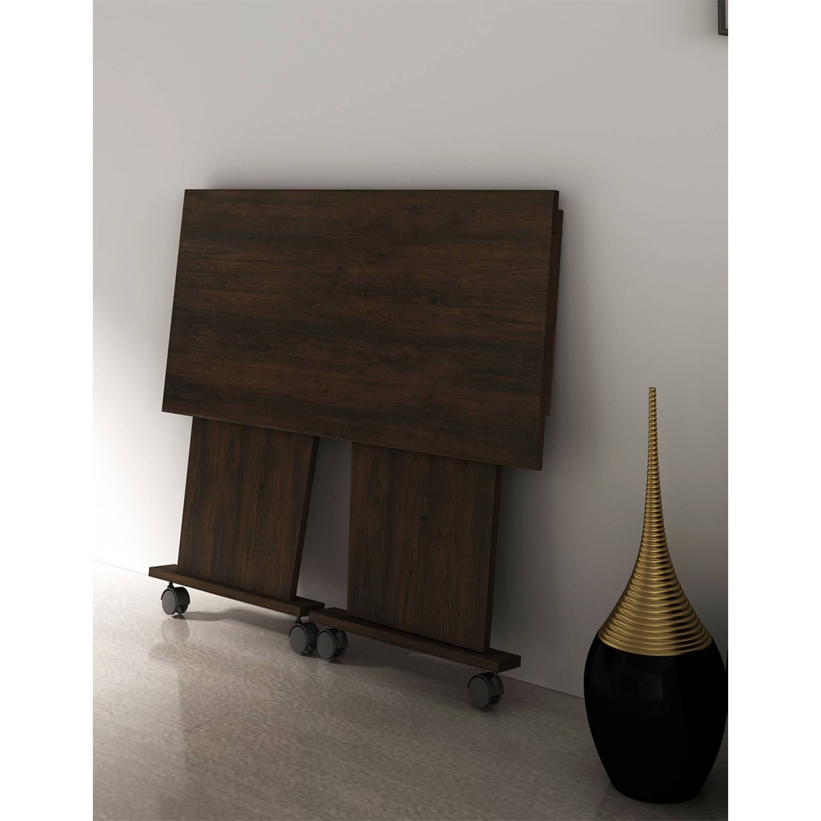 Mueble Escritorio Desmontable c  Ruedas Rustico ME41170007