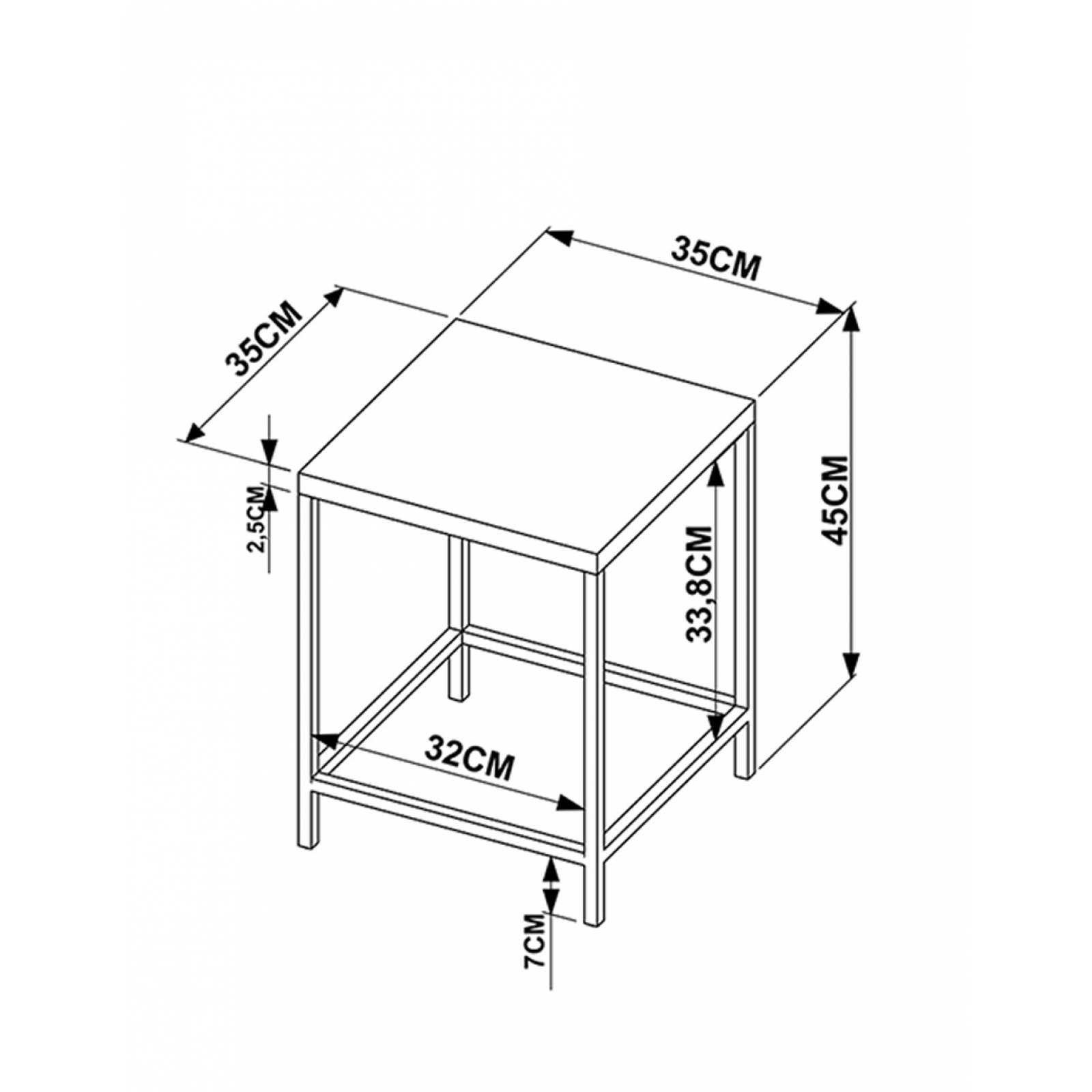 Mueble Artesano Kit 2 Taburetes Cuadrados 27815 VN