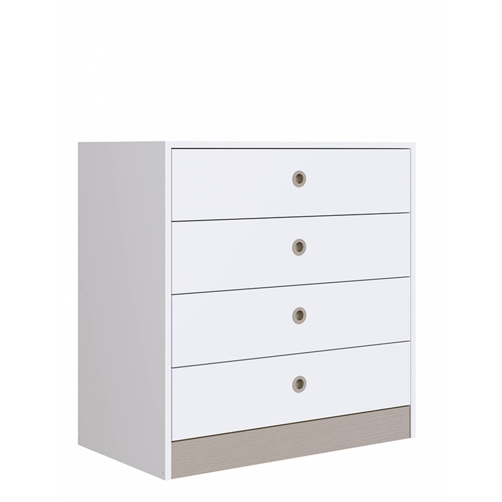 Mueble Comoda De 4 Cajones Blanca Modelo 2007 A22 MODERNO