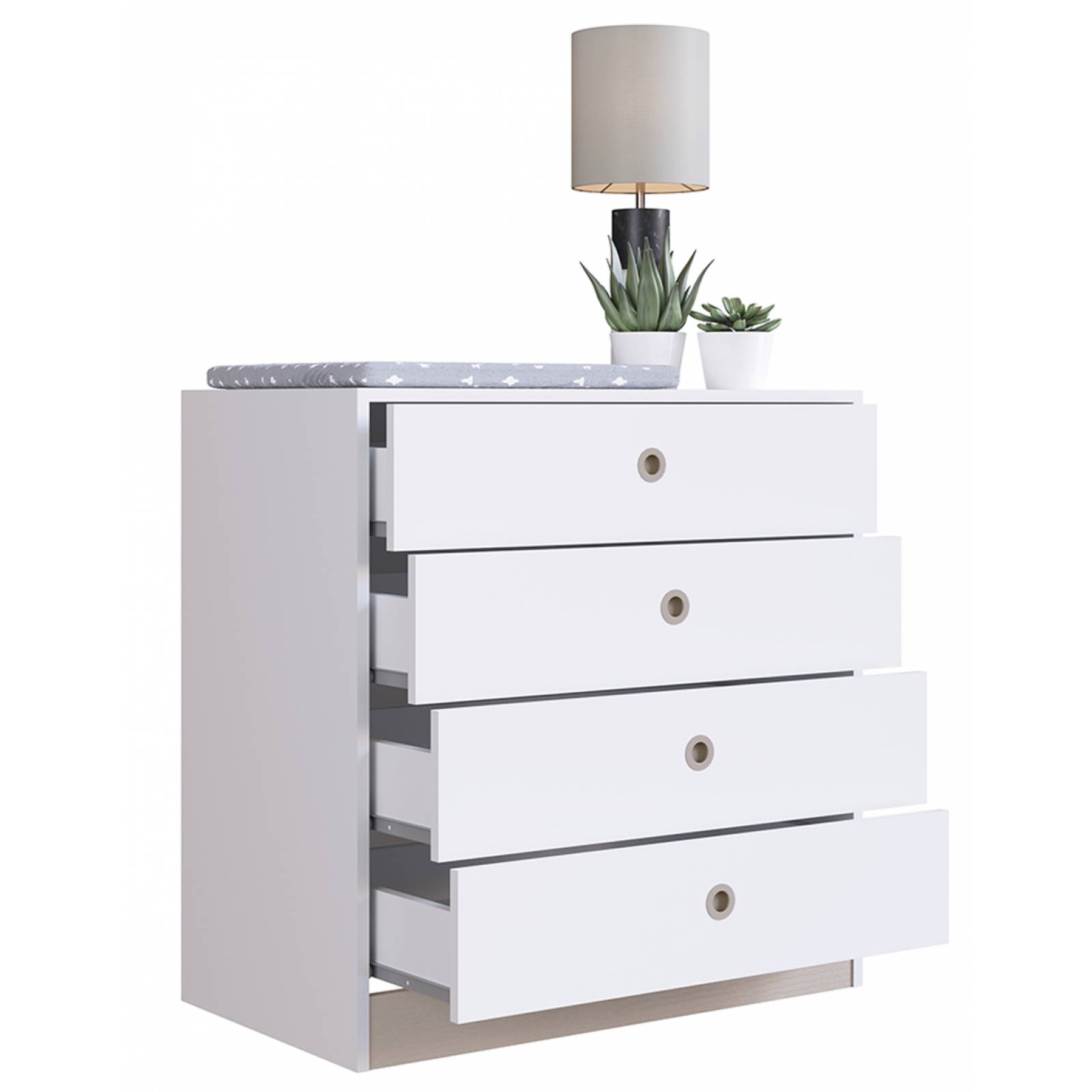 Mueble Comoda de 4 Cajones Linea Amore Modelo CD040