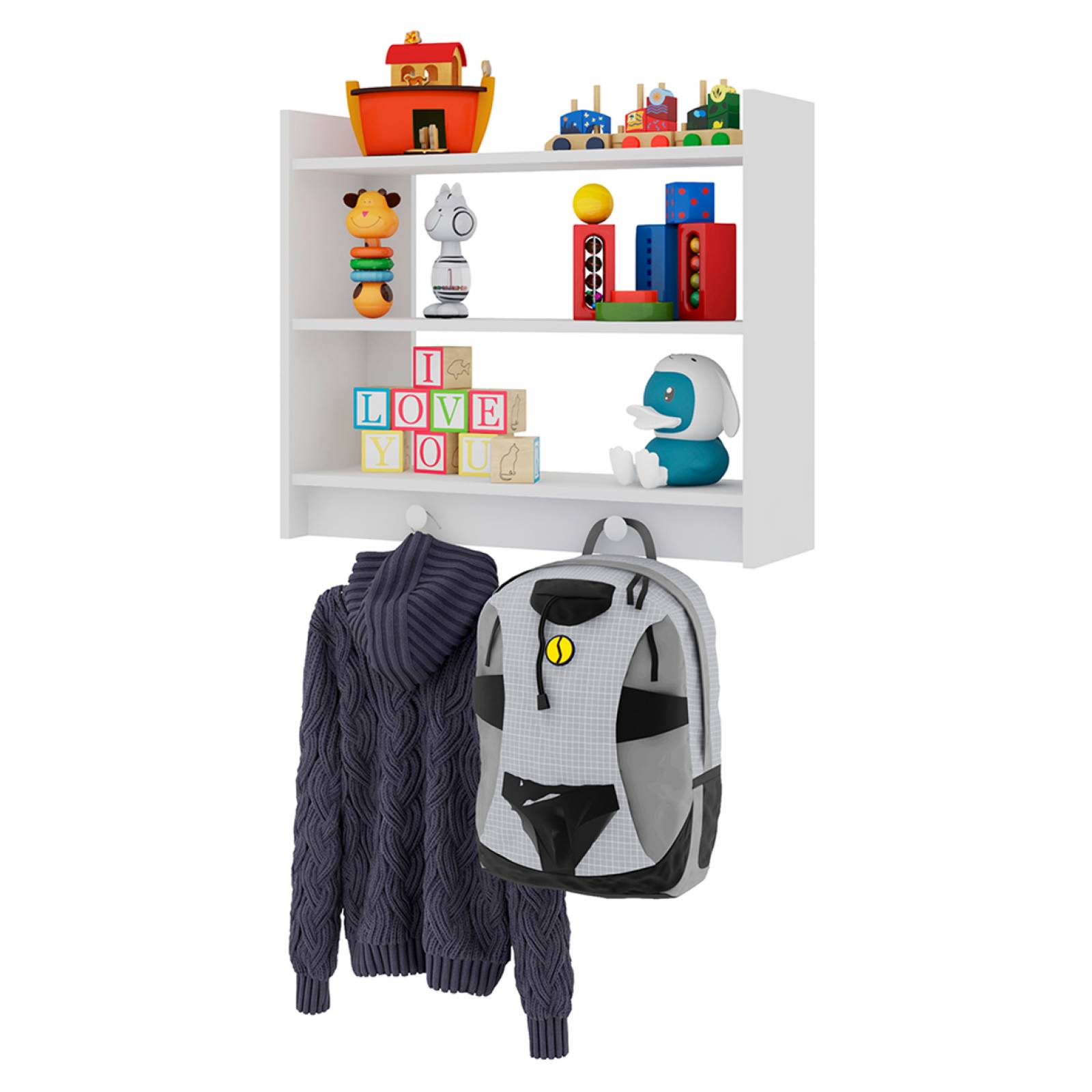 Mueble Estante Empotrable Montessoriano Blanco Modelo EA7000