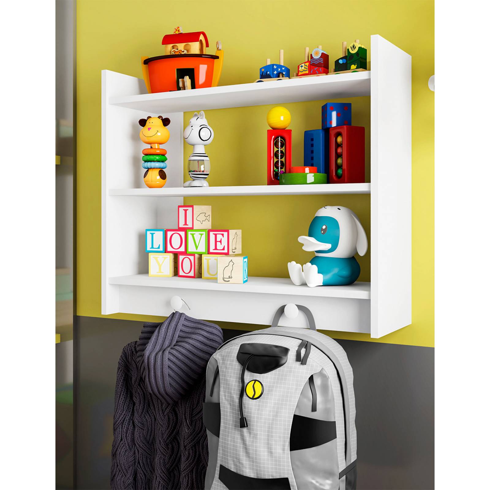 Mueble Estante Empotrable Montessoriano Blanco Modelo EA7000