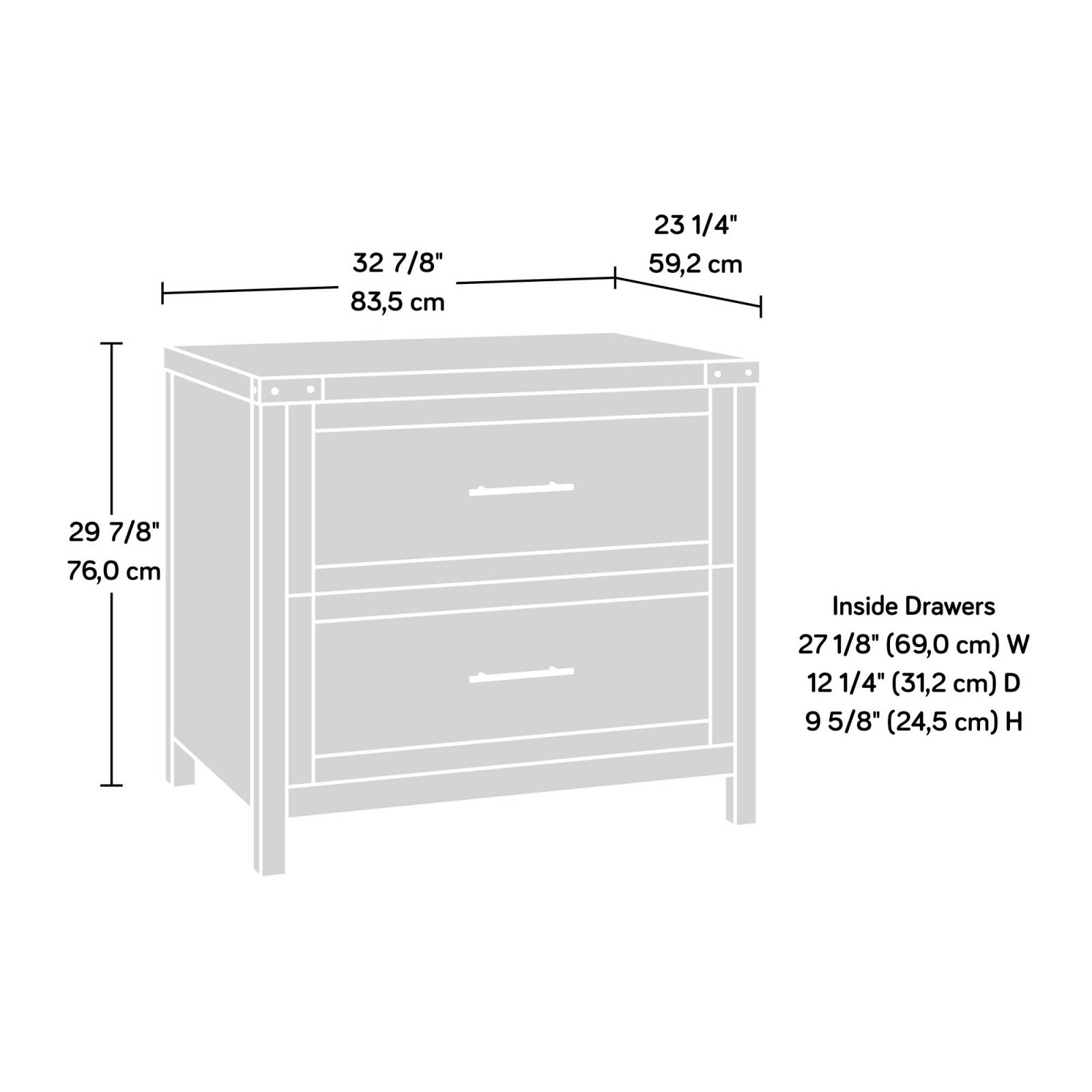 Mueble Archivero Bridge Acre Sauder Modelo 427327