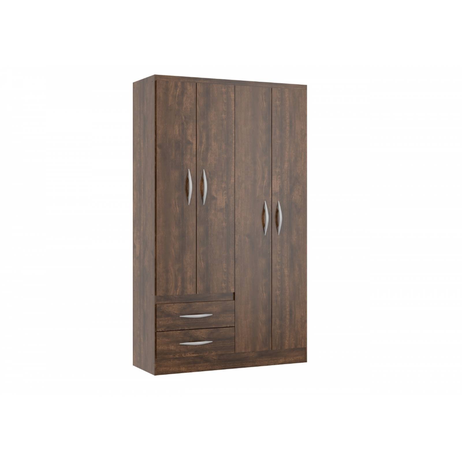 Mueble Ropero Castaño De 4 Puertas Modelo 207484