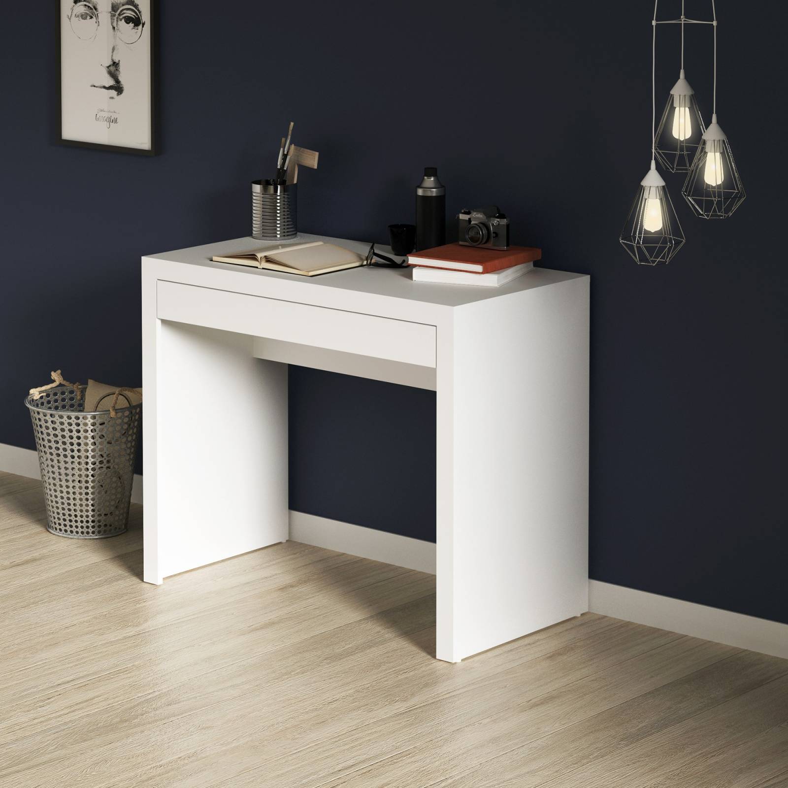 Mueble Mesa Escritorio De Apoyo P Oficina Blanco ME410701