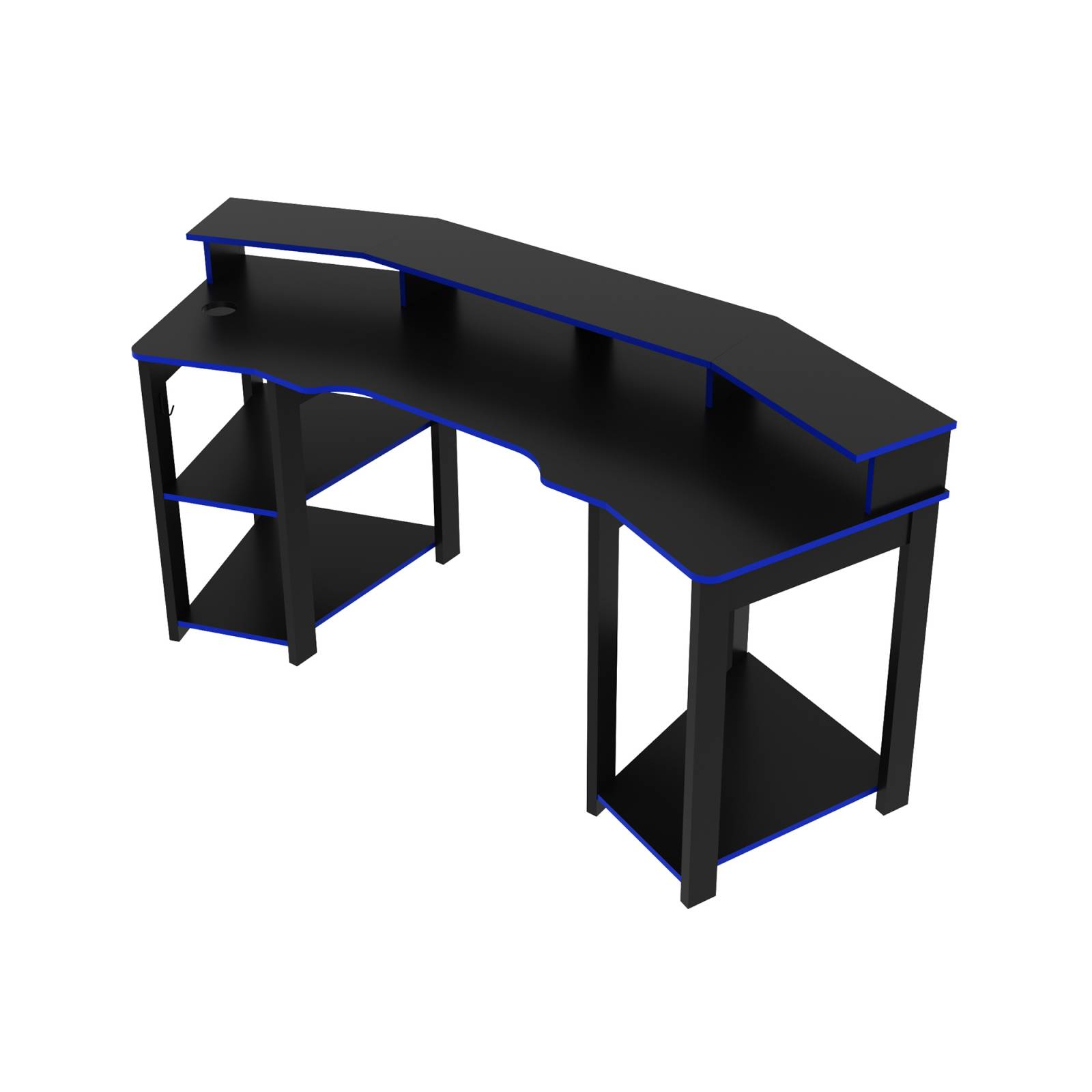 Mueble tipo Escritorio Gamer Negro Azul Modelo ME41670002