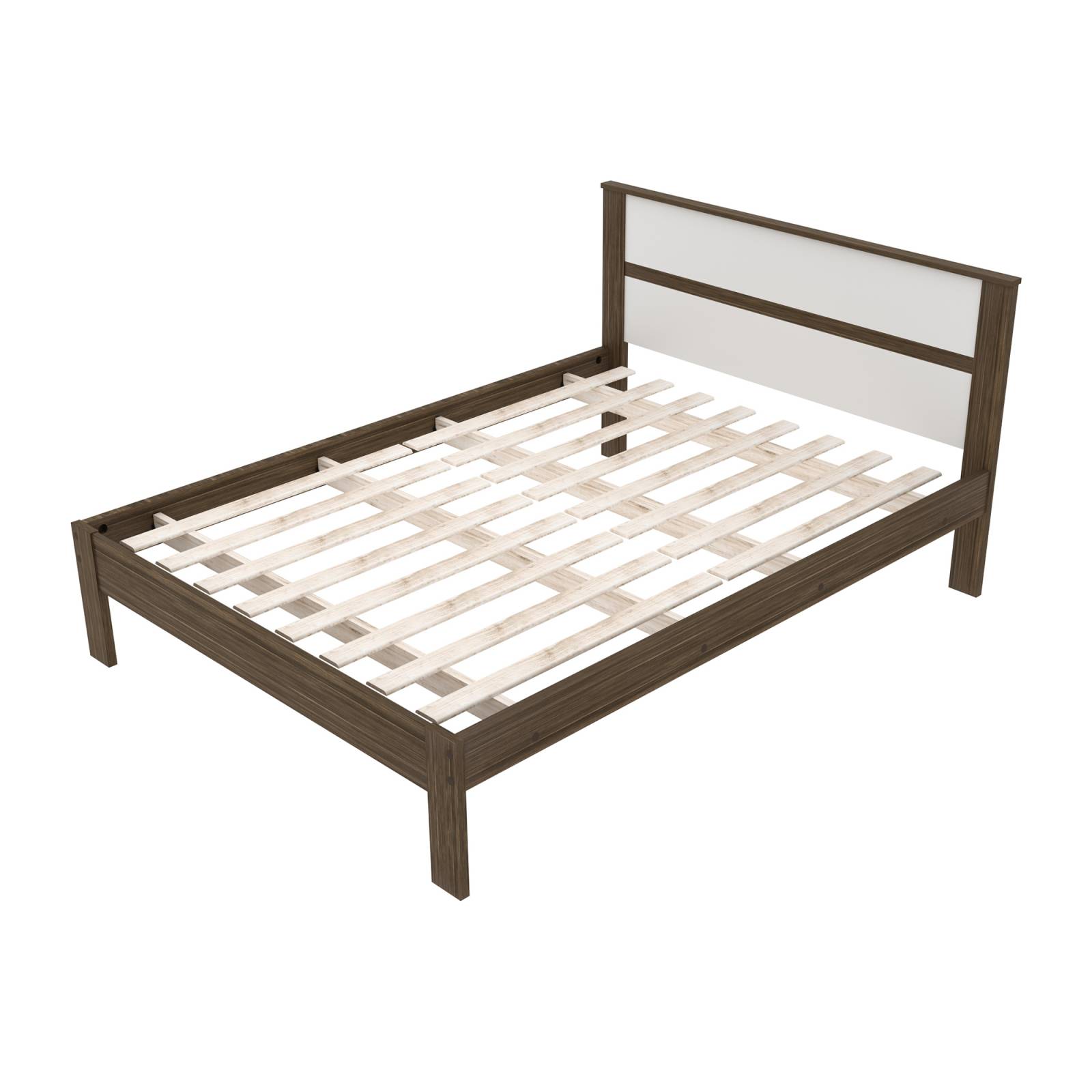 Mueble Cama Matrimonial Color Nogal Blanco CM80050001