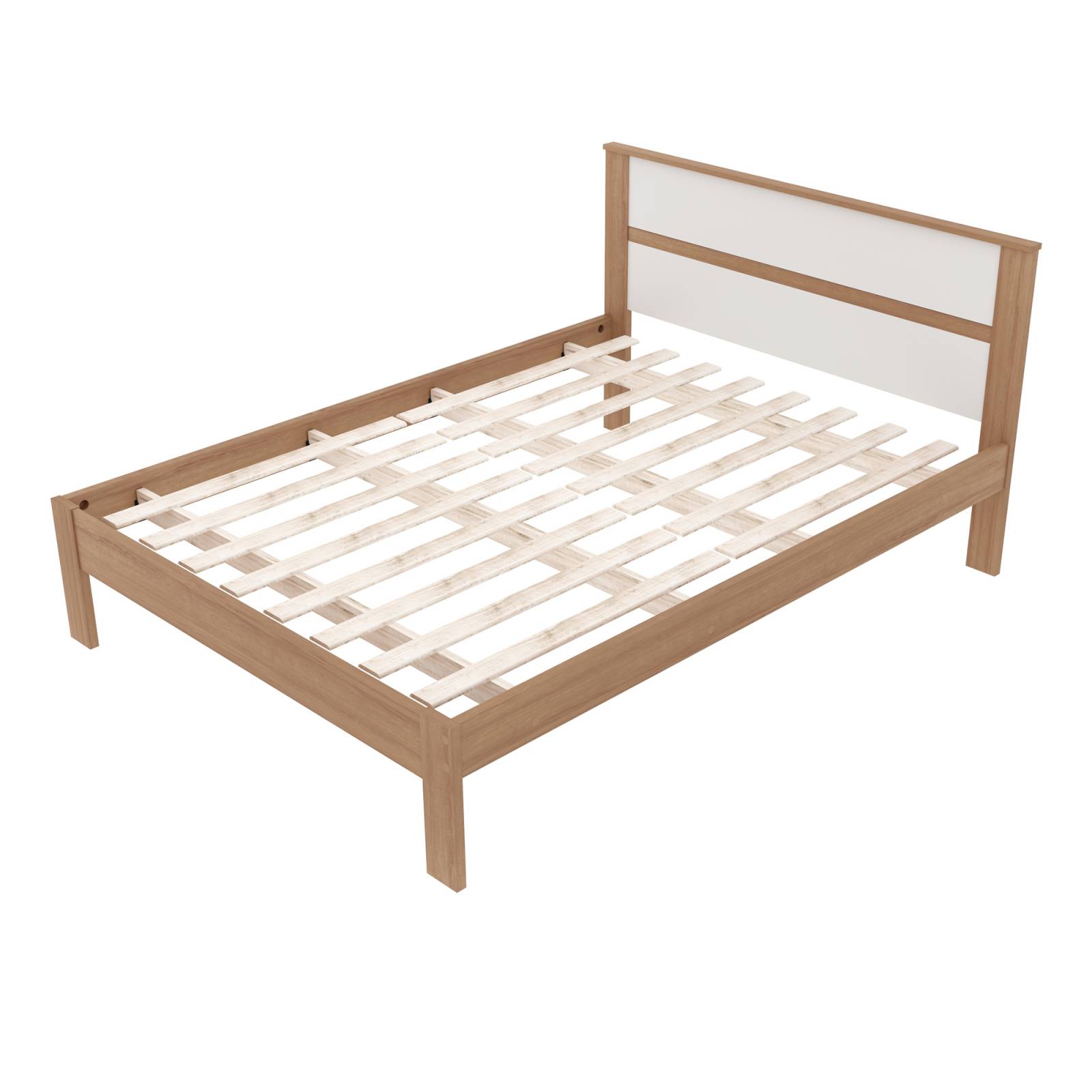 Mueble Cama Matrimonial Color Almendra Blanco CM80050002