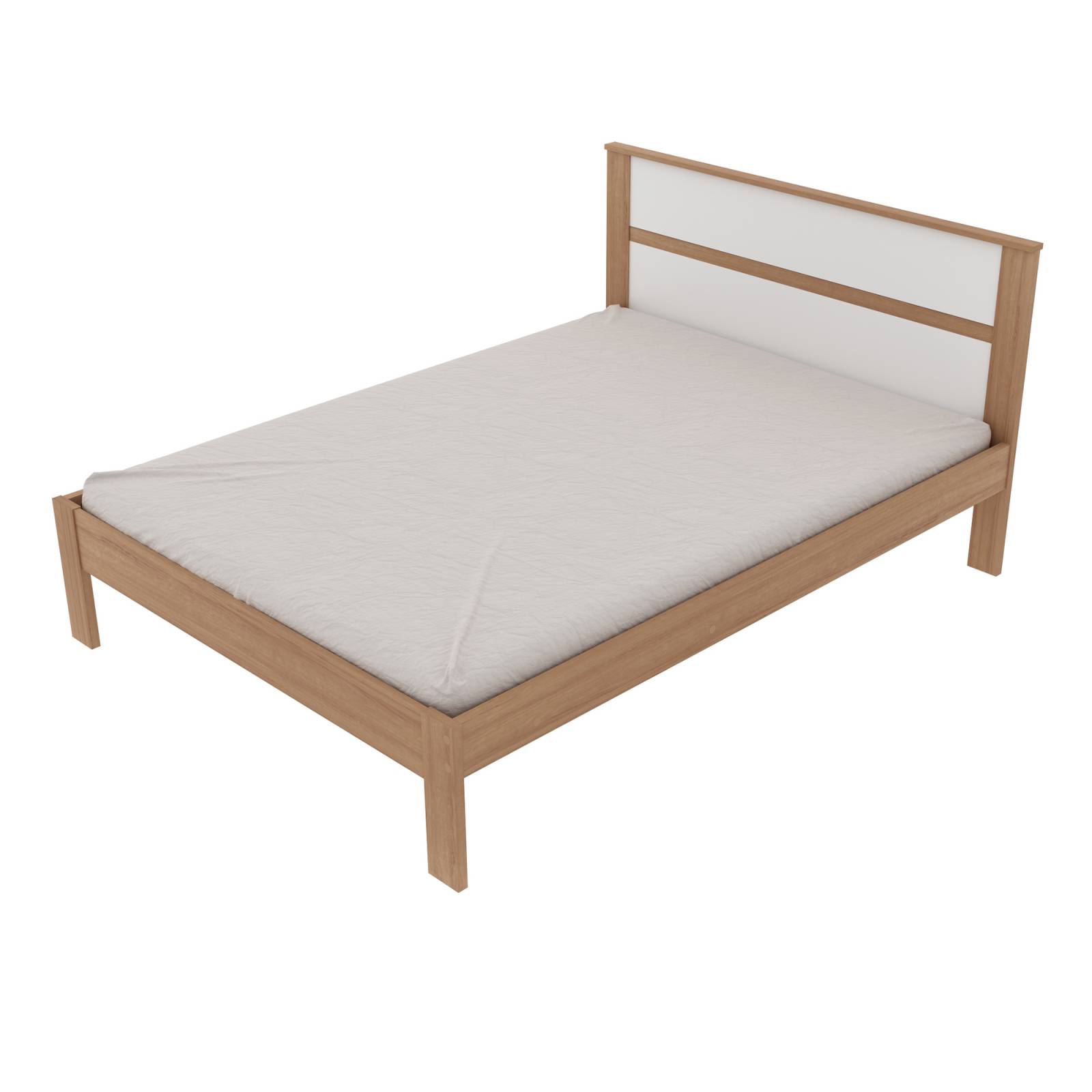 Mueble Cama Matrimonial Color Almendra Blanco CM80050002