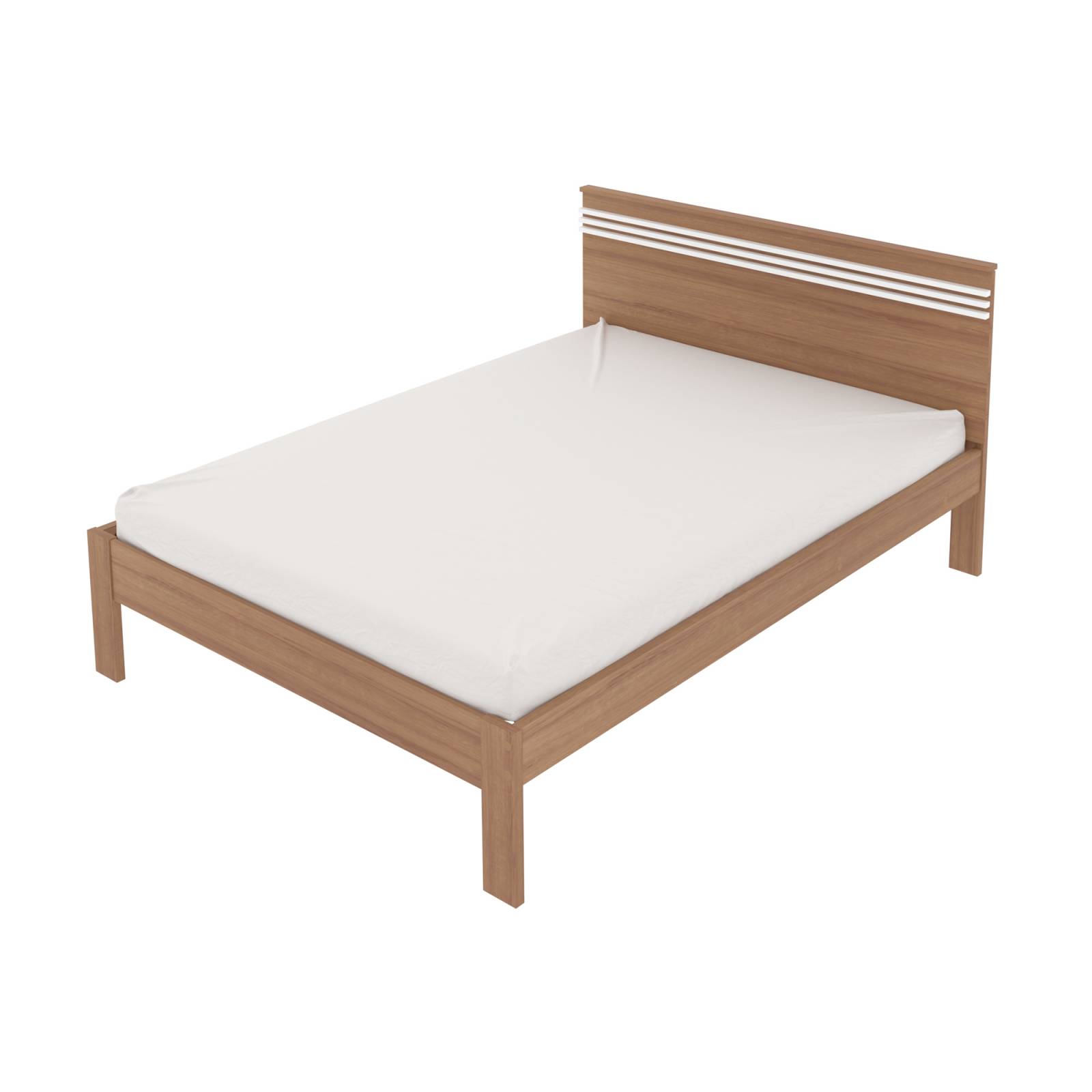Mueble Cama Matrimonial Almendra Blanco Modelo CM80090002