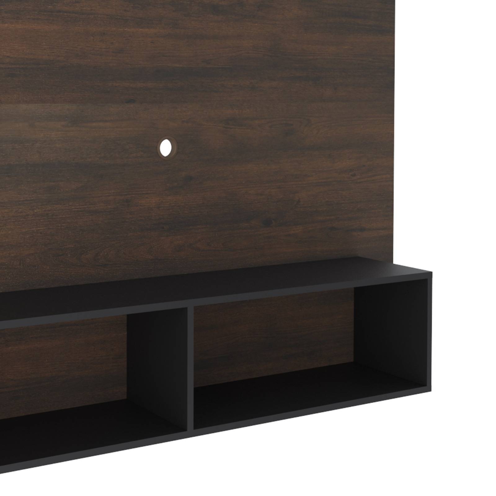 Mueble Para TV 50 Pulg  A 65 Pulg  Panel Con Repisa Rústico Negro