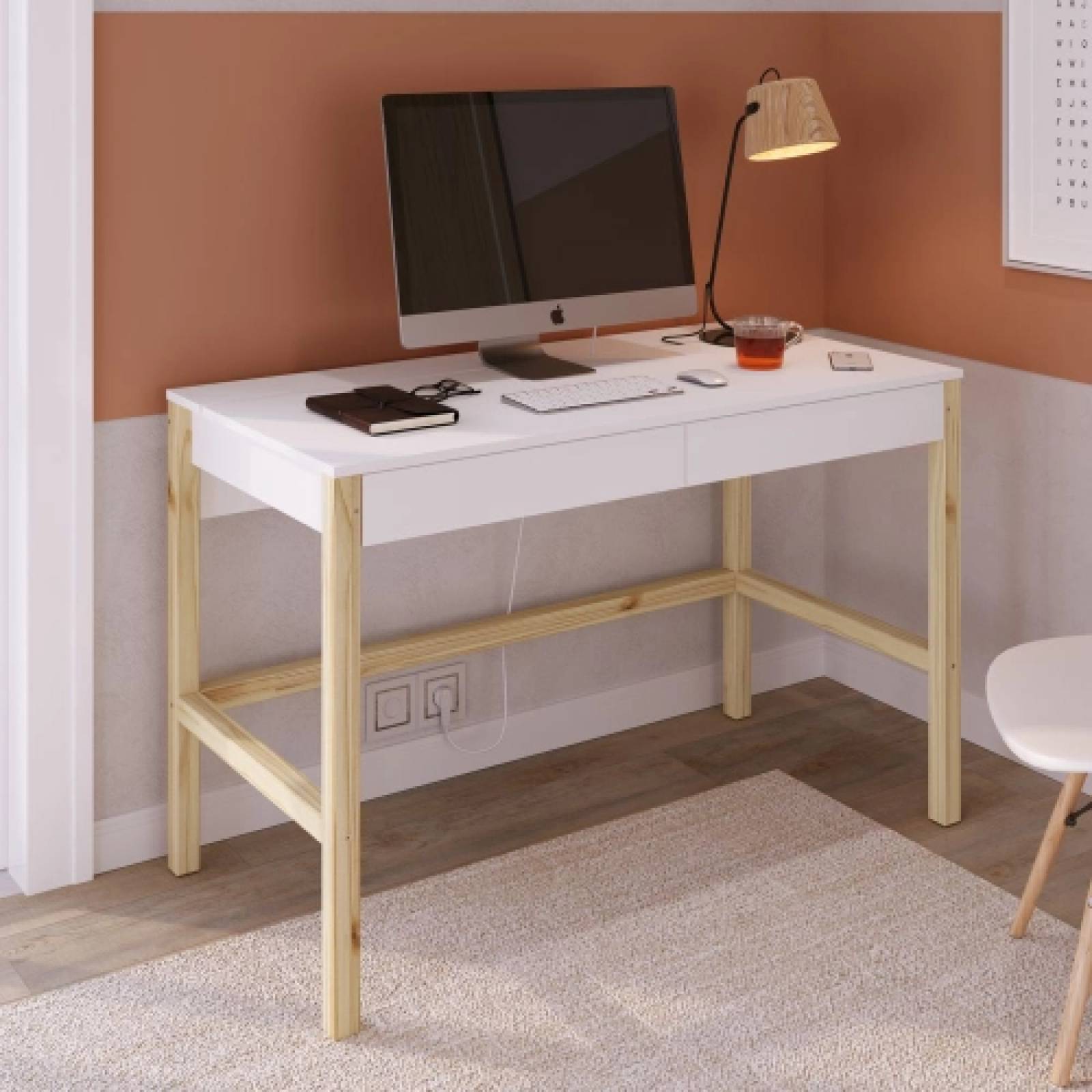 Escritorio Industrial Multiusos P Oficina 2 cajones 26112